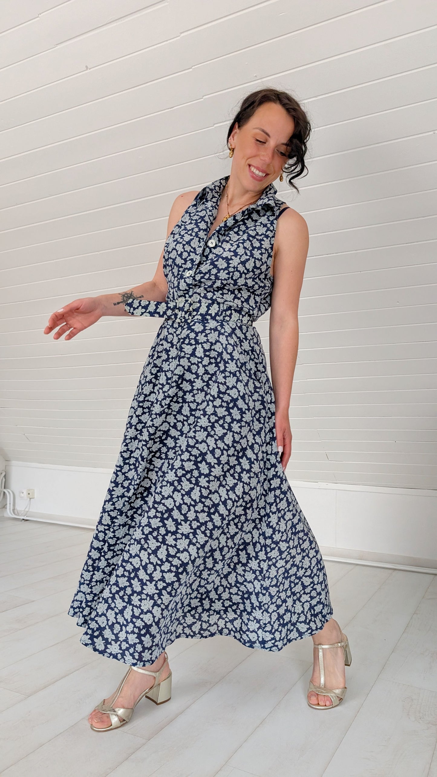 Robe 1980 pure soie T36