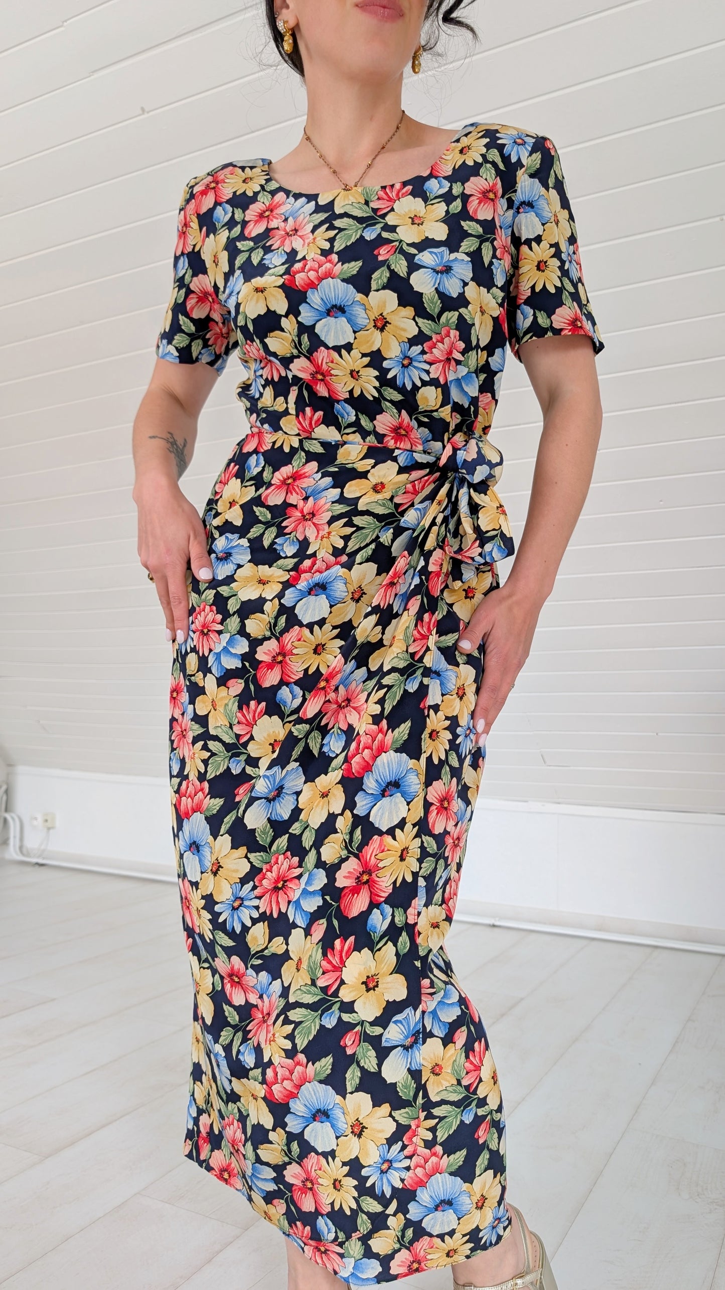 Robe 80s/90s pure soie T38-40