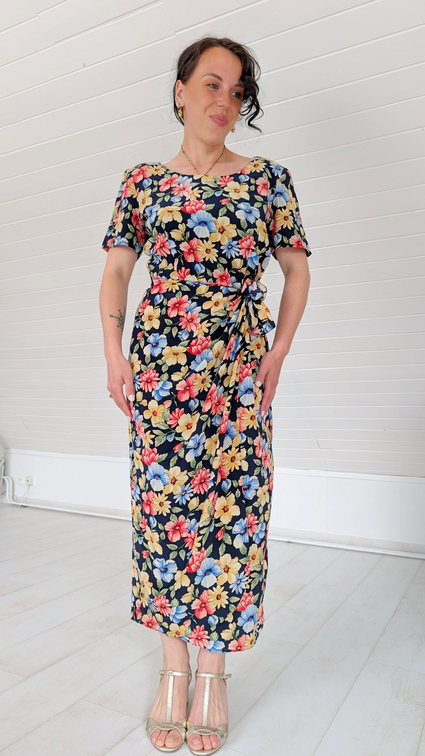 Robe 80s/90s pure soie T38-40