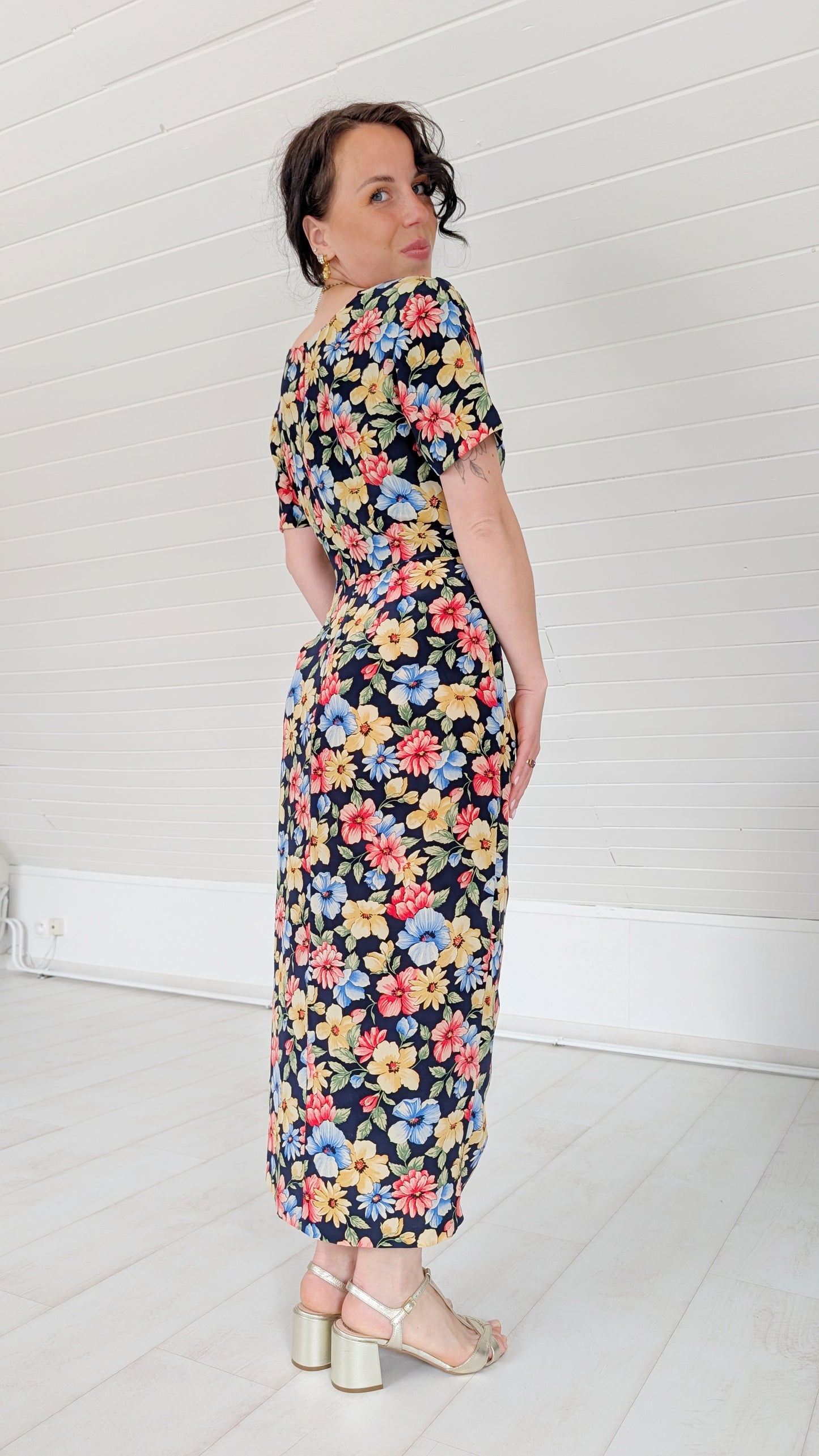 Robe 80s/90s pure soie T38-40