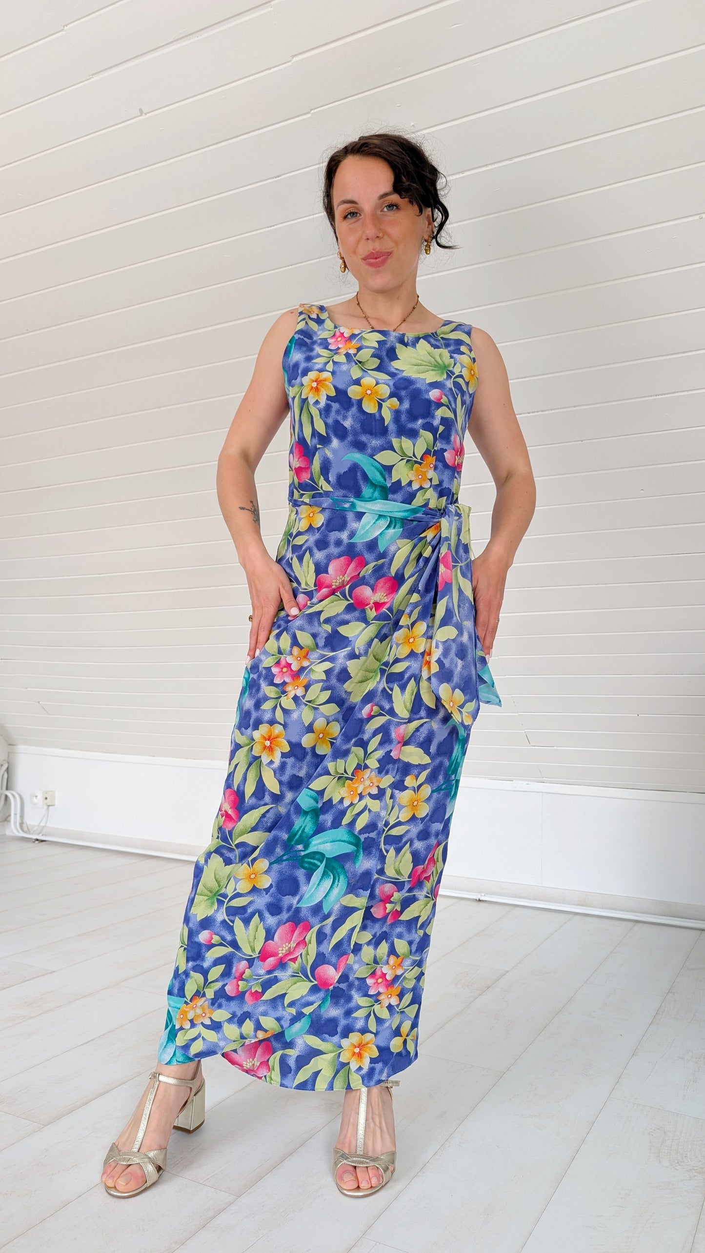Robe 80/90s pure soie T38-40