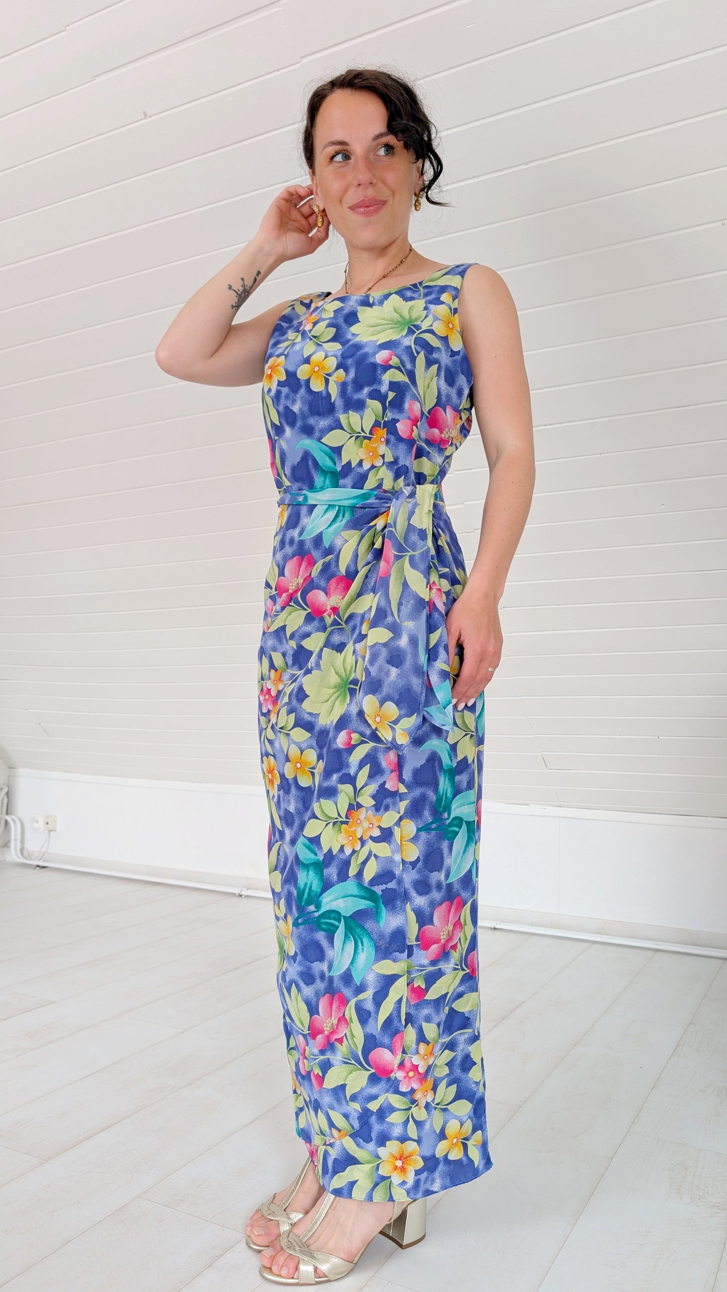 Robe 80/90s pure soie T38-40