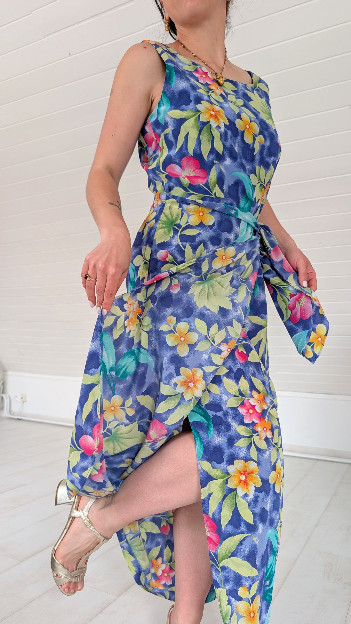 Robe 80/90s pure soie T38-40
