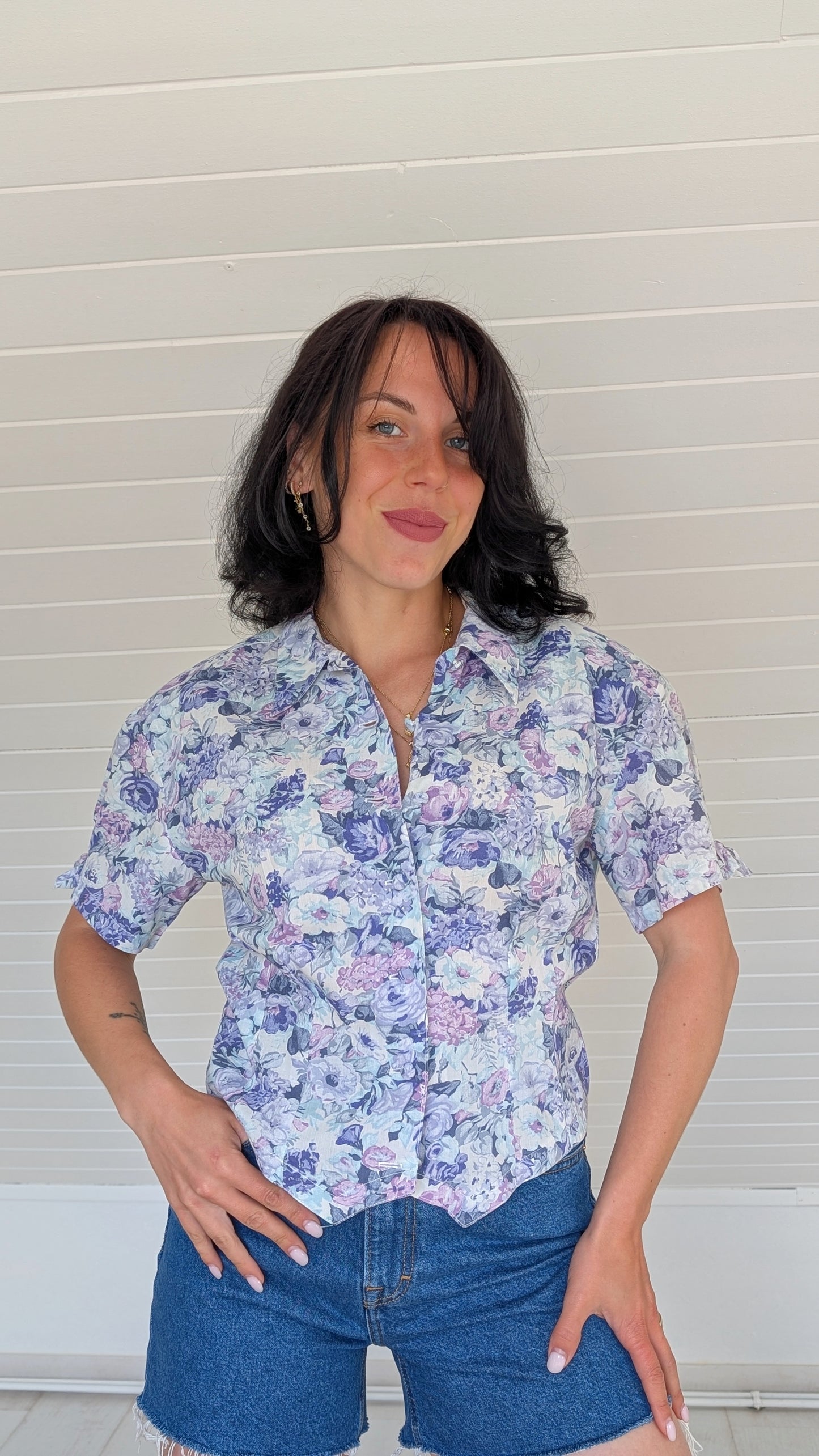 Blouse coton 80s T40