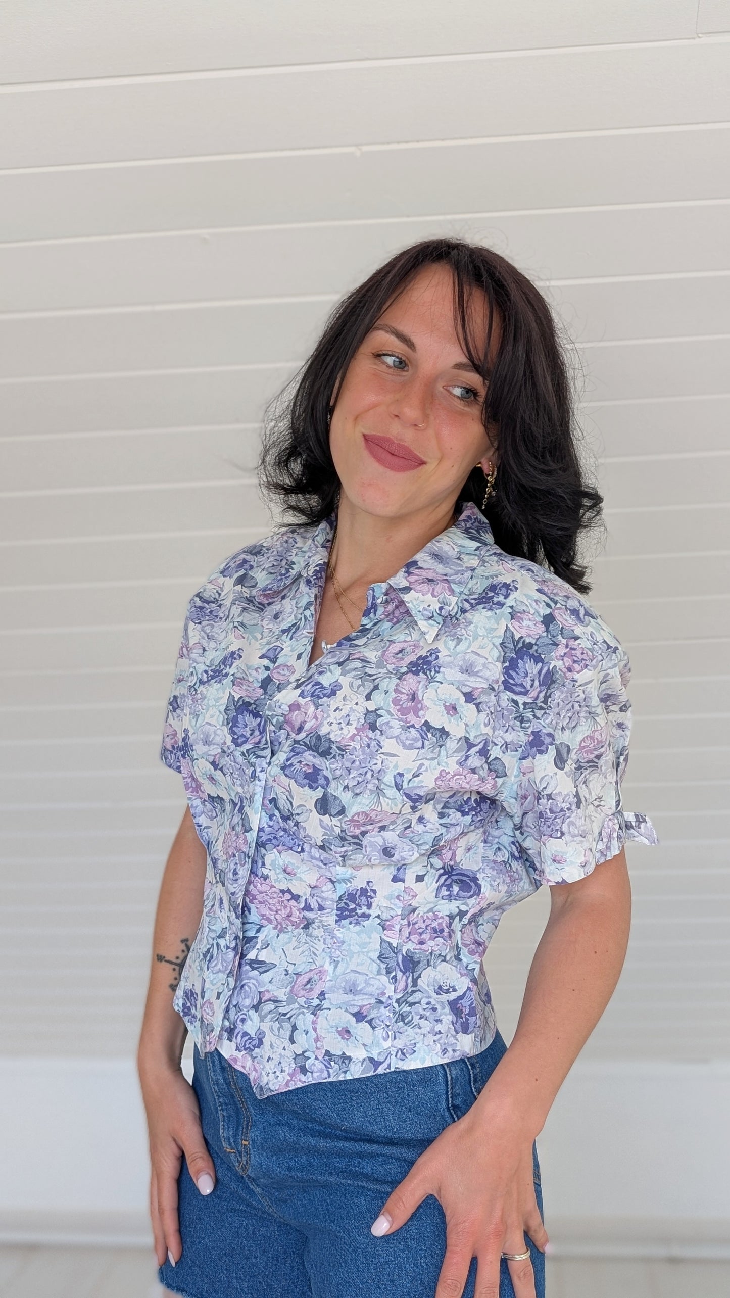 Blouse coton 80s T40
