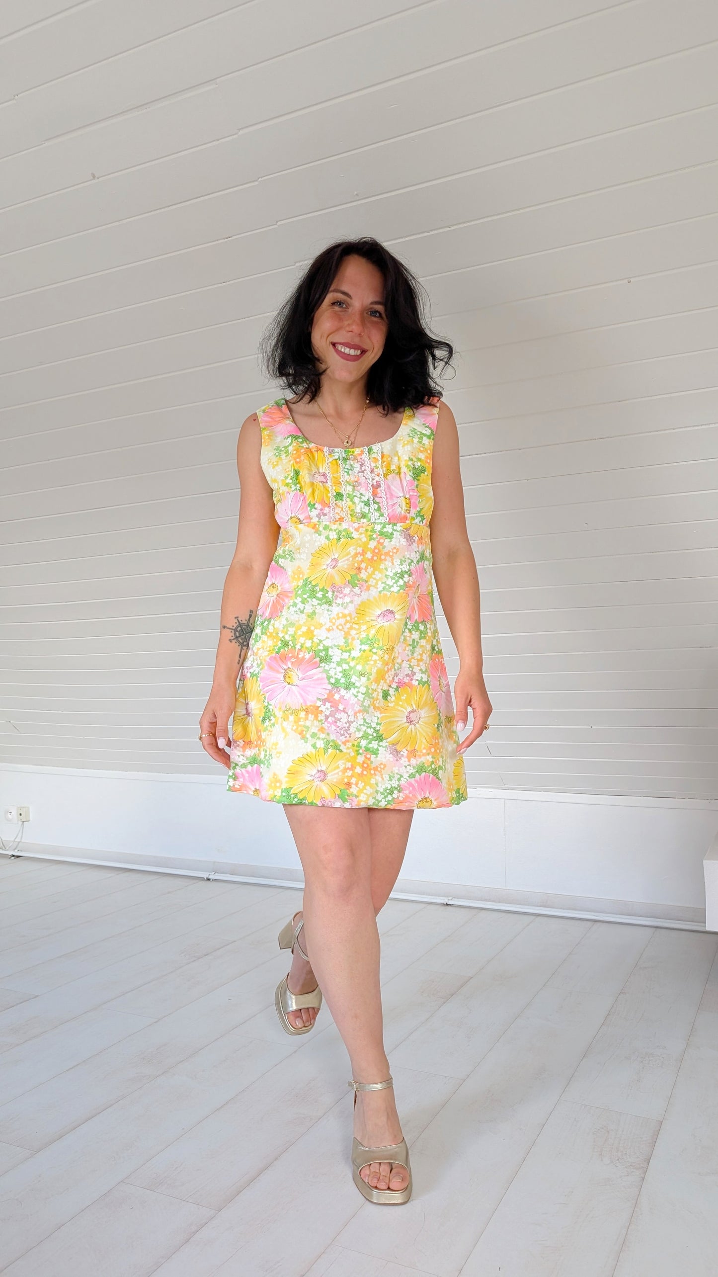 Robe 60s/70s coton T36-38