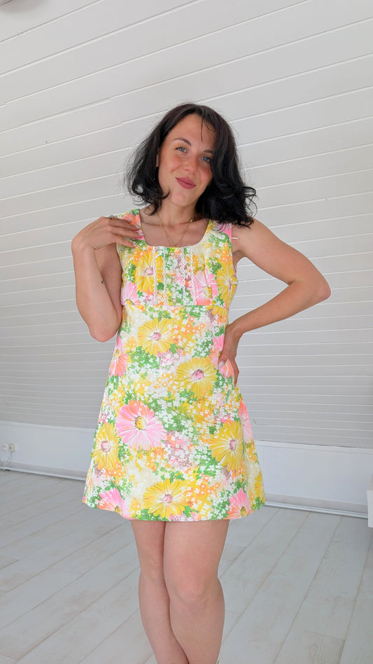 Robe 60s/70s coton T36-38