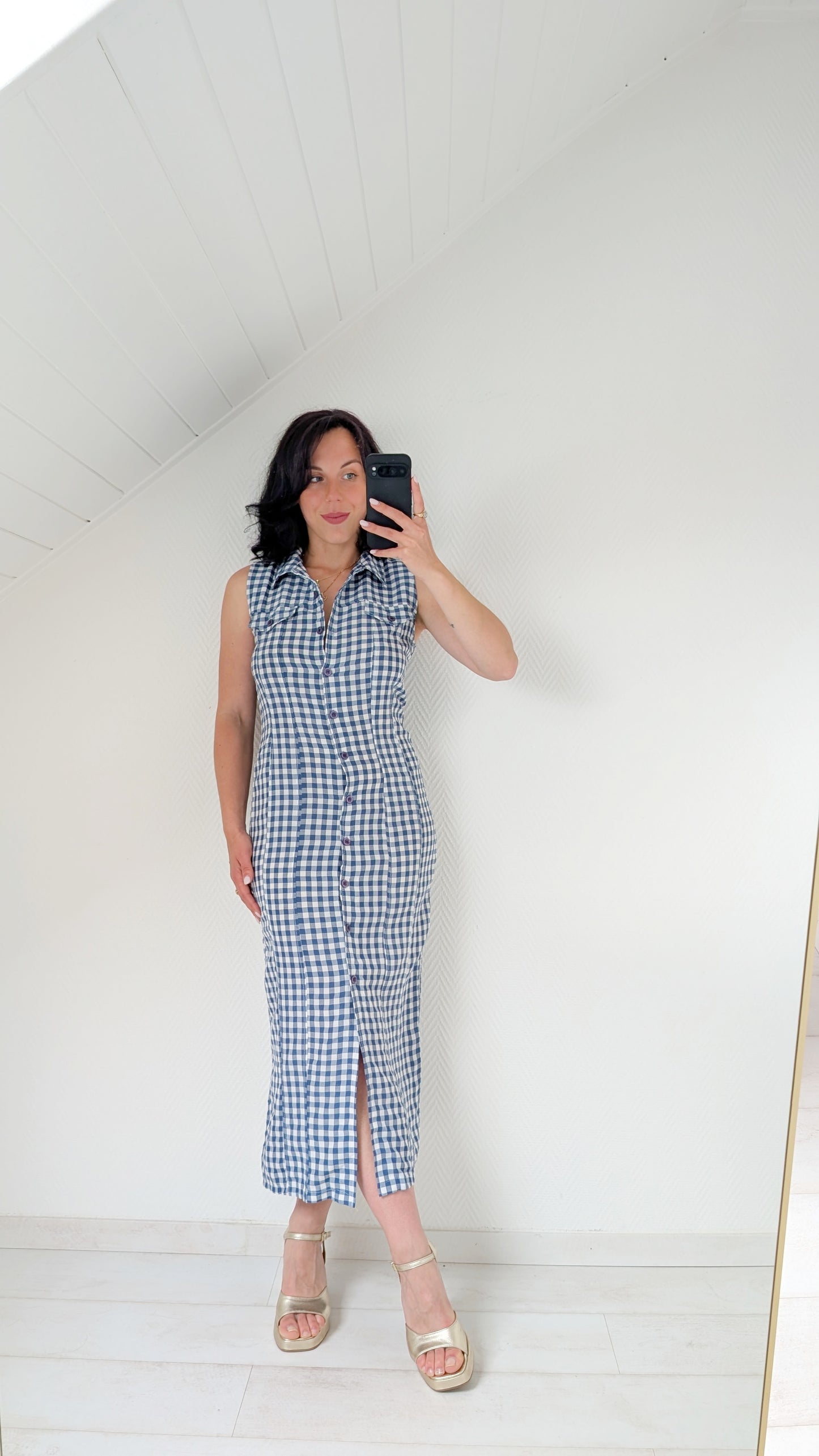 Robe maxi coton et viscose T36