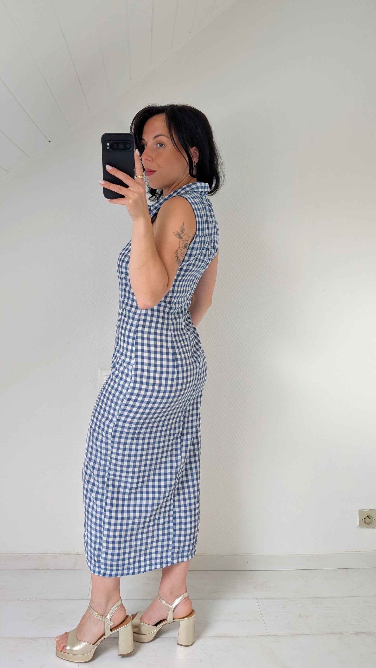 Robe maxi coton et viscose T36