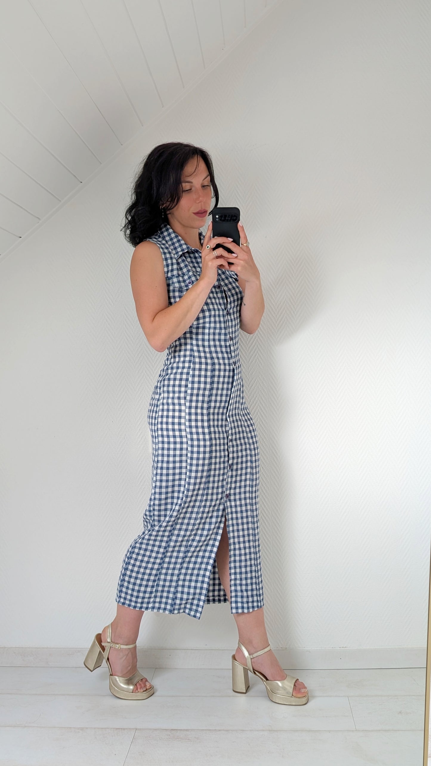 Robe maxi coton et viscose T36