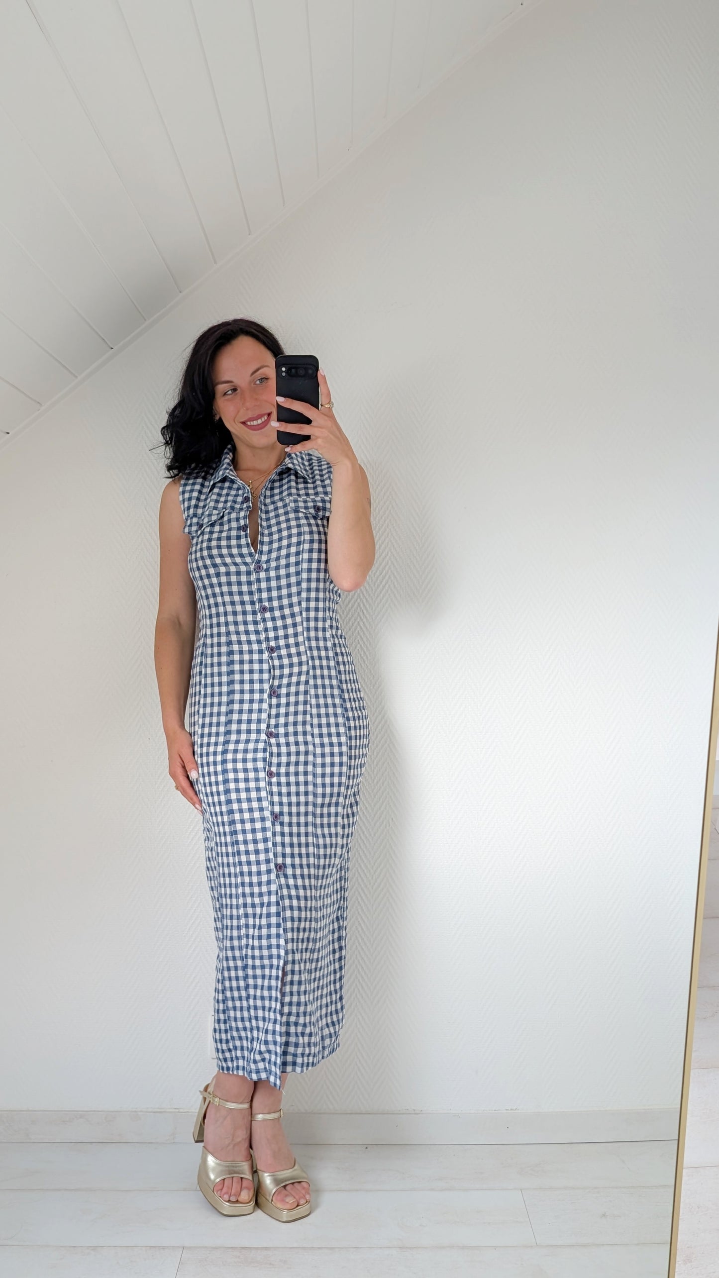 Robe maxi coton et viscose T36