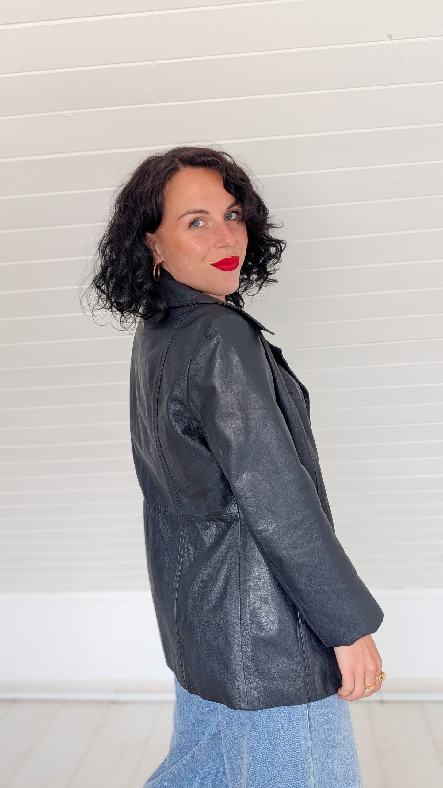 Veste cuir 70s T36-38