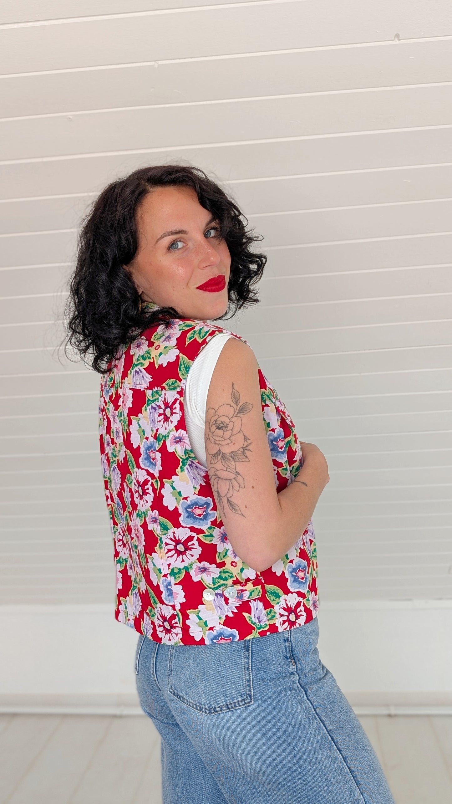 Veste sans manches coton 80s T40