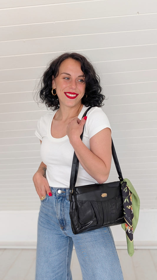 Sac à bandoulière cuir 90s