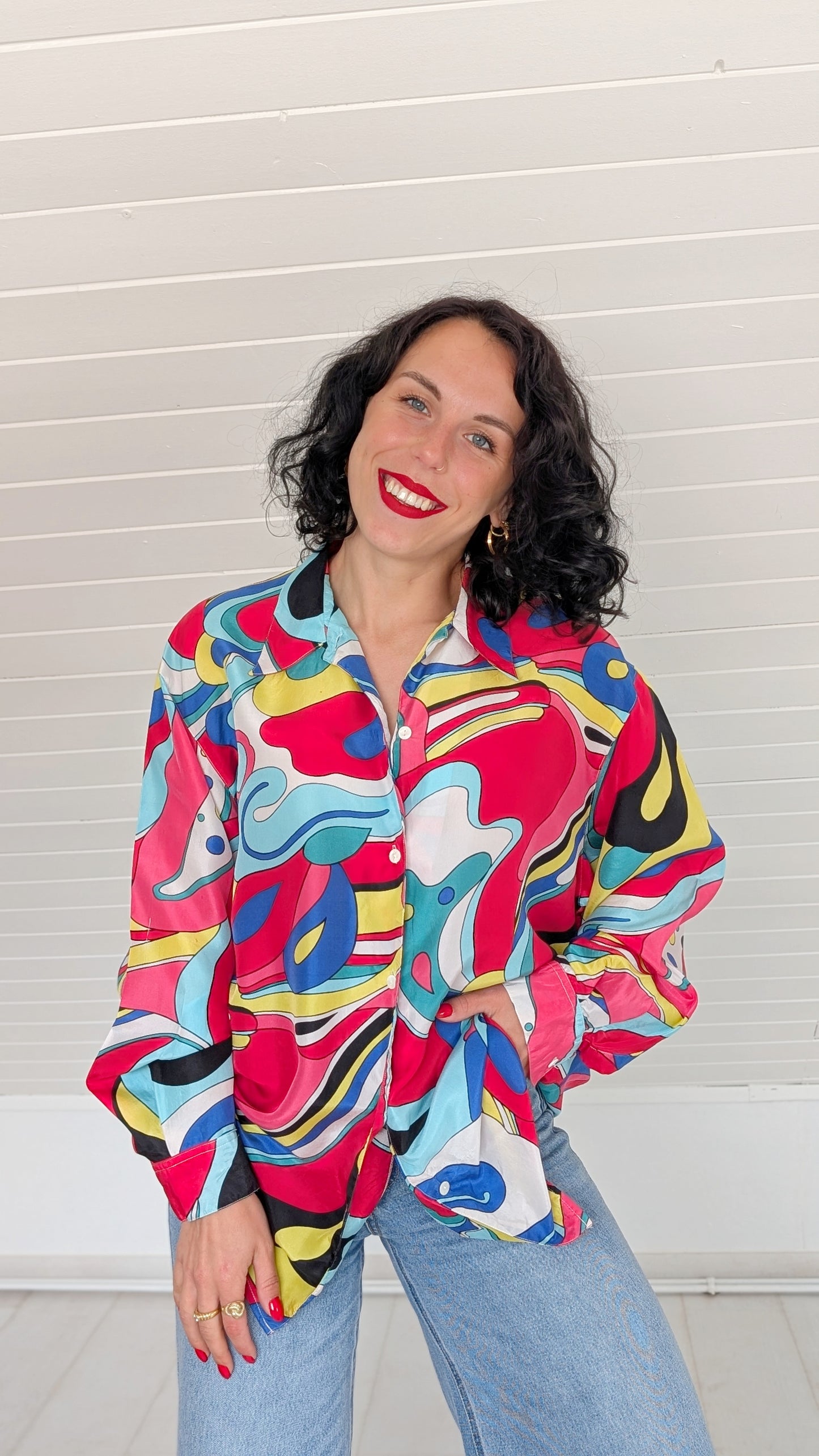 Blouse soie 80s du 34 au 44