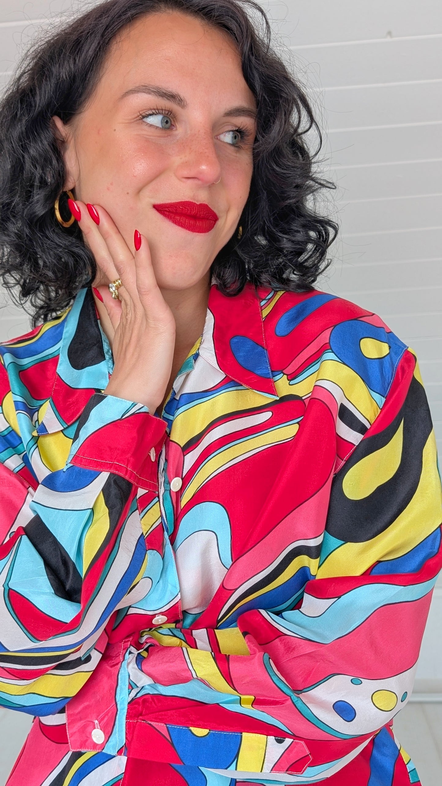 Blouse soie 80s du 34 au 44