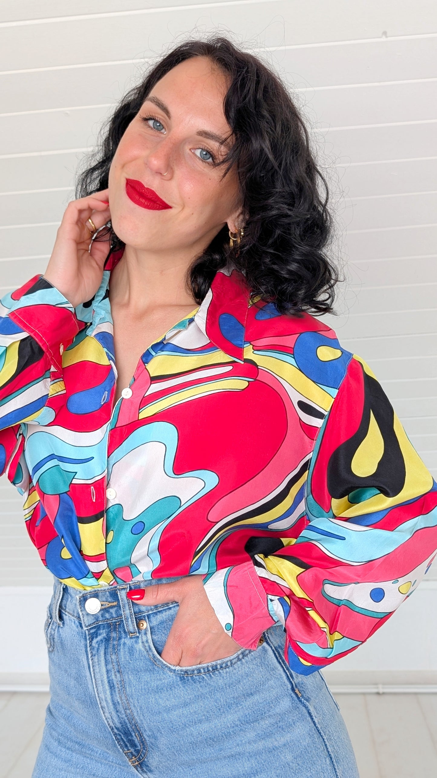 Blouse soie 80s du 34 au 44
