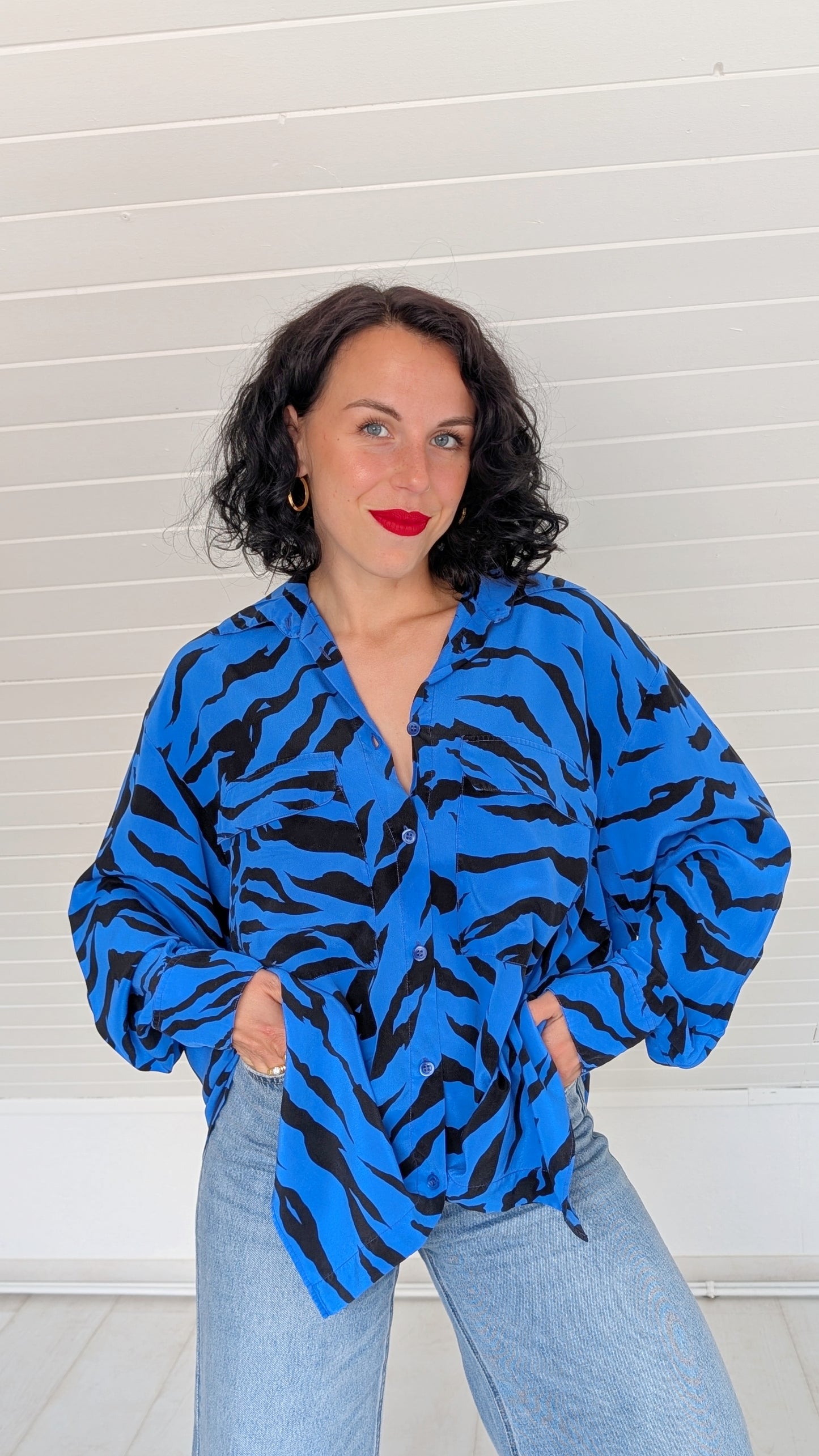 Blouse soie 80s du 34 au 44