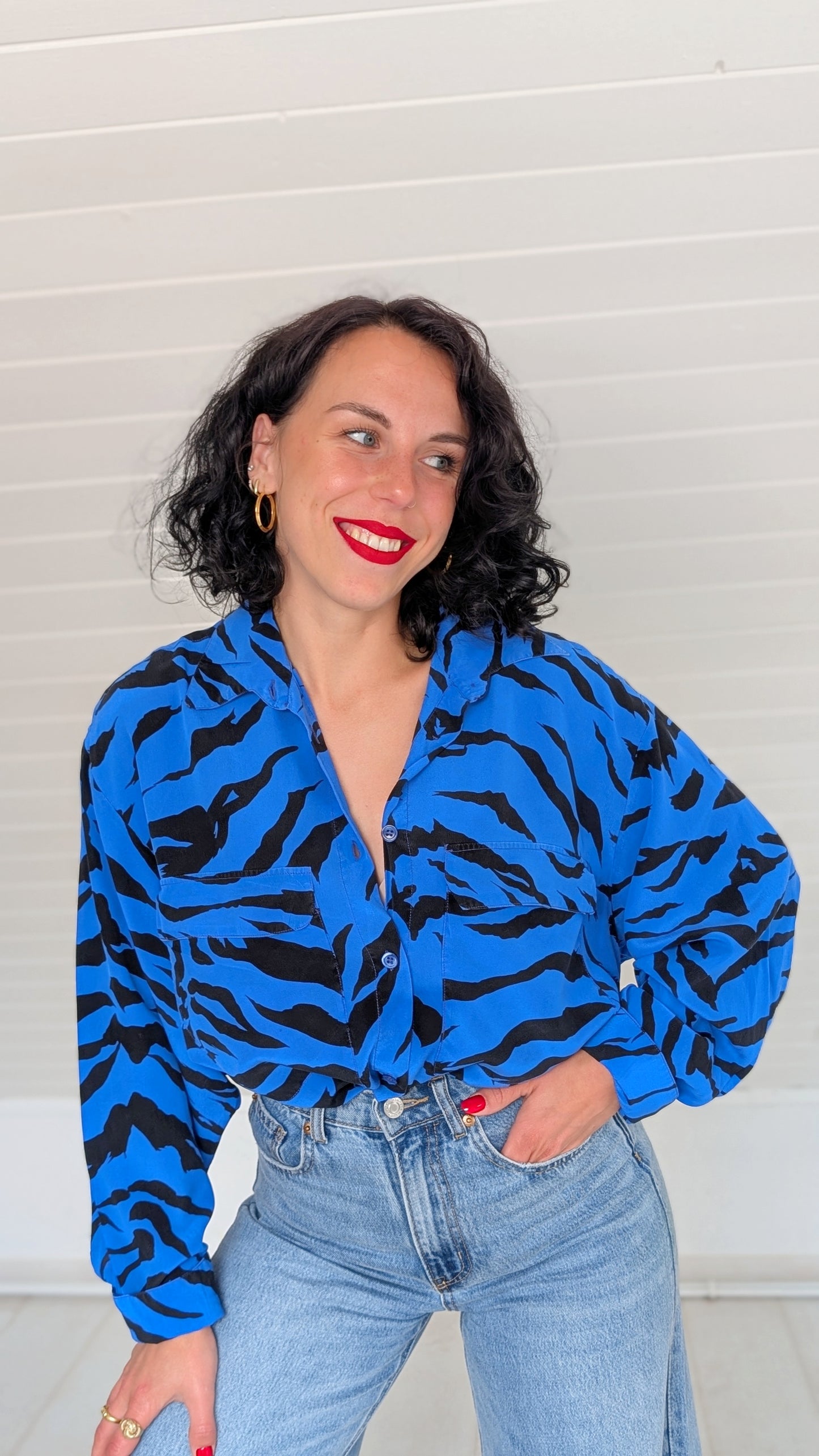 Blouse soie 80s du 34 au 44