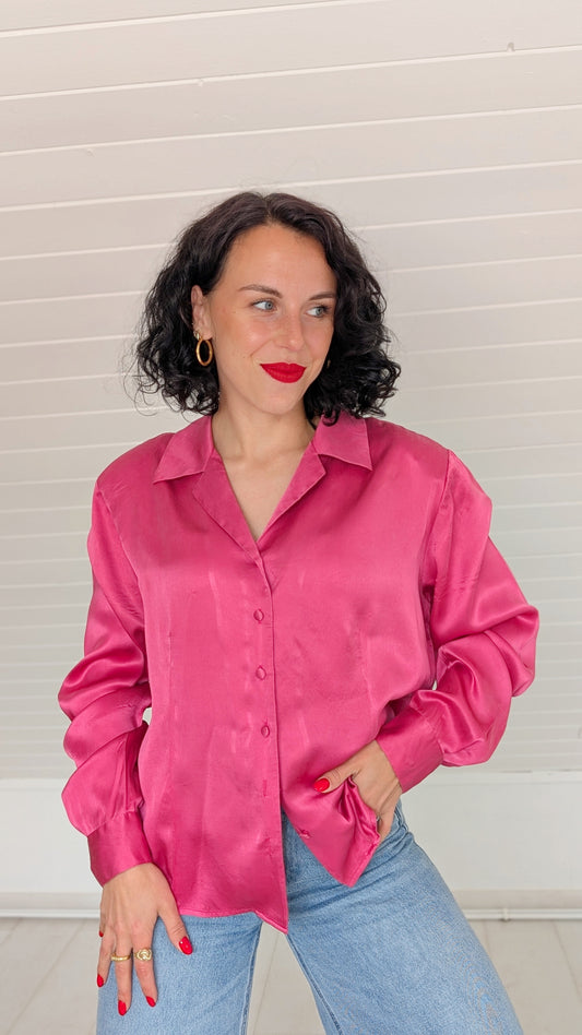 Blouse soie 80s T40-42