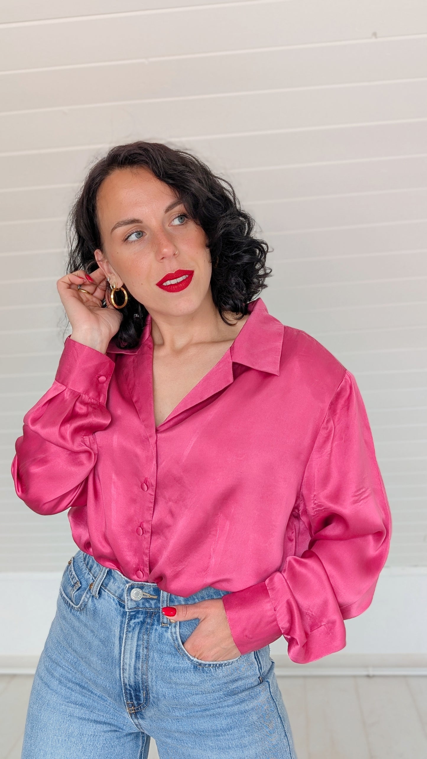 Blouse soie 80s T40-42
