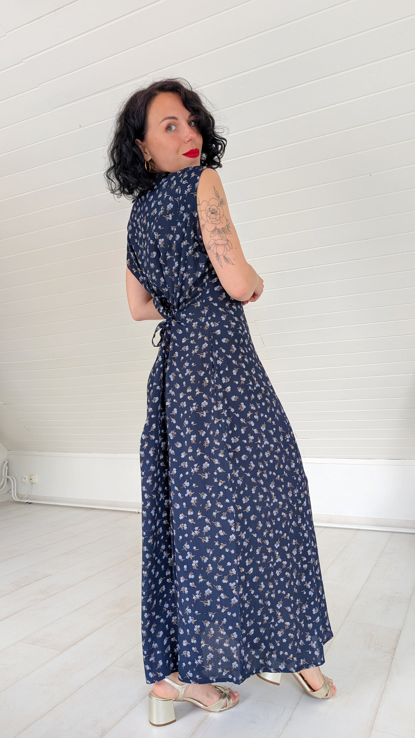 Robe maxi 90s viscose T42