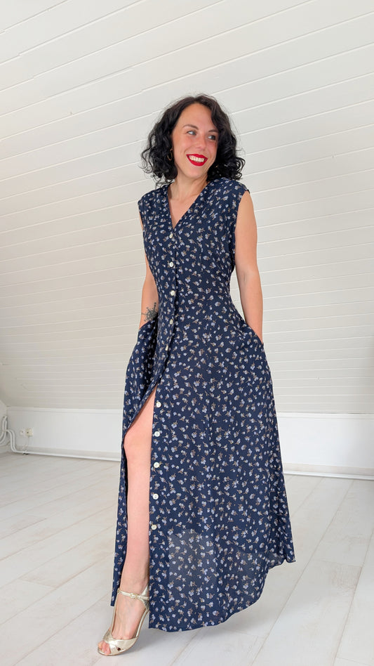 Robe maxi 90s viscose T42