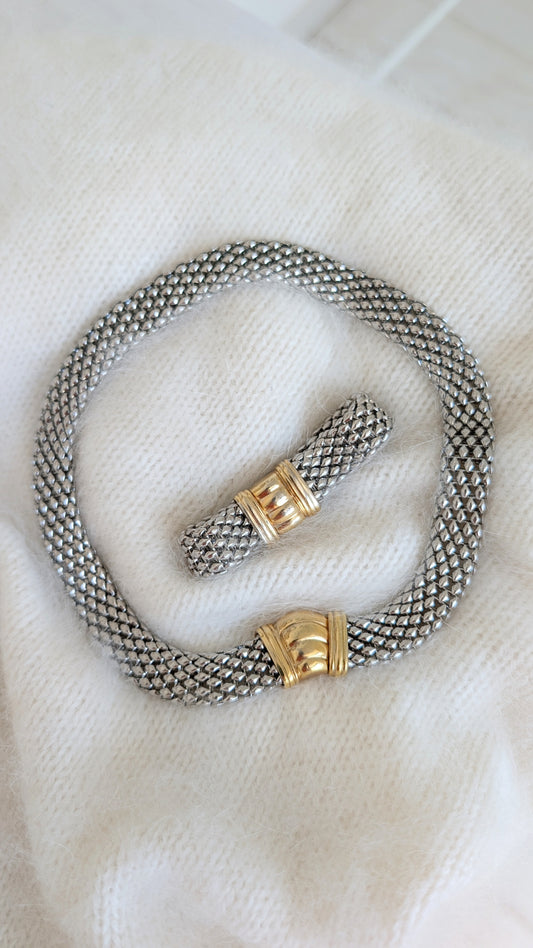 Parure bracelet et collier 80s