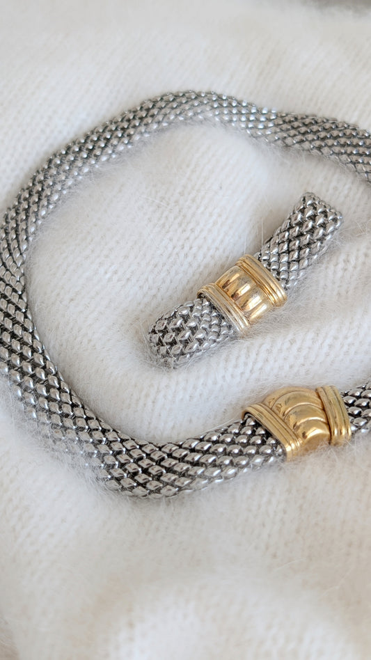 Parure bracelet et collier 80s