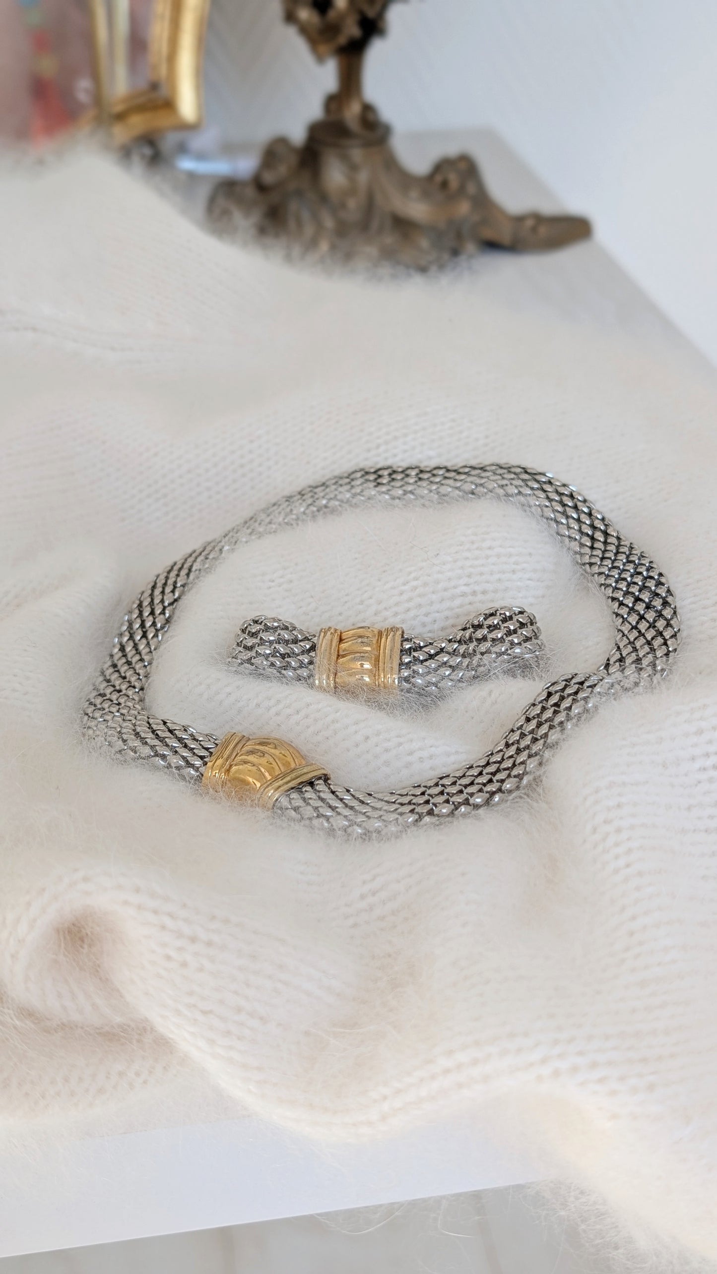 Parure bracelet et collier 80s
