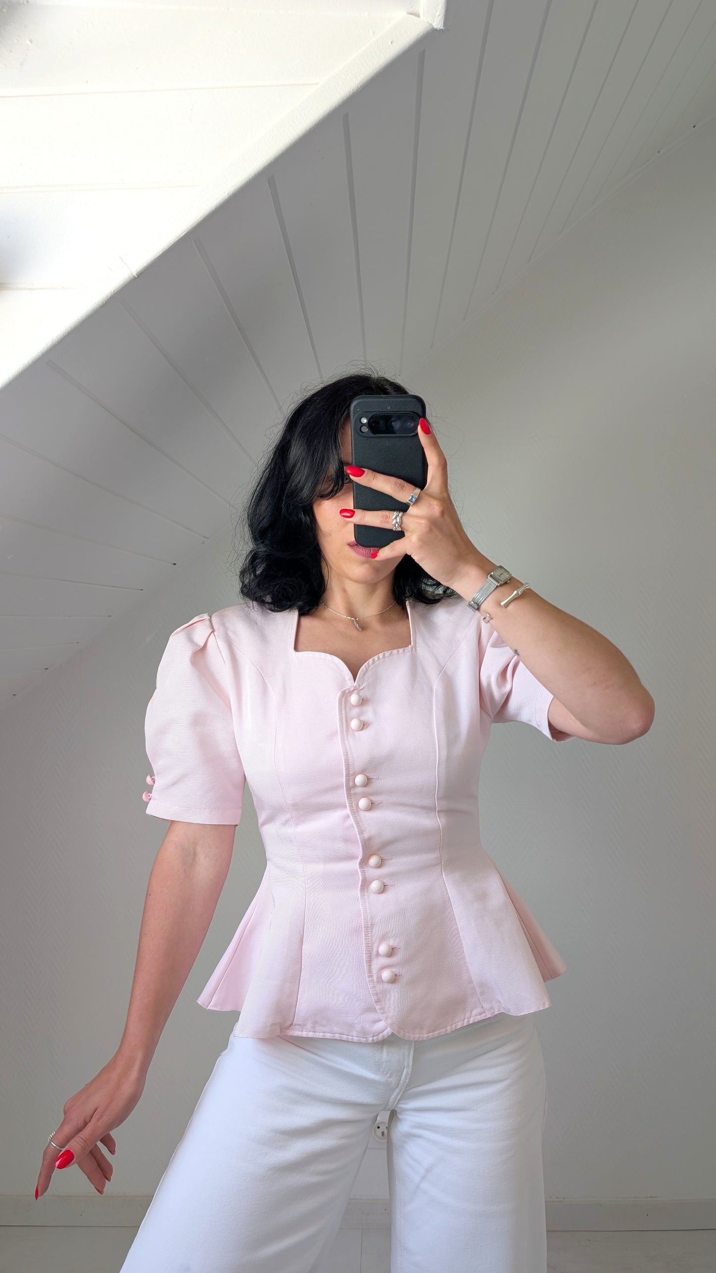 Blouse/veste 1980 coton T36