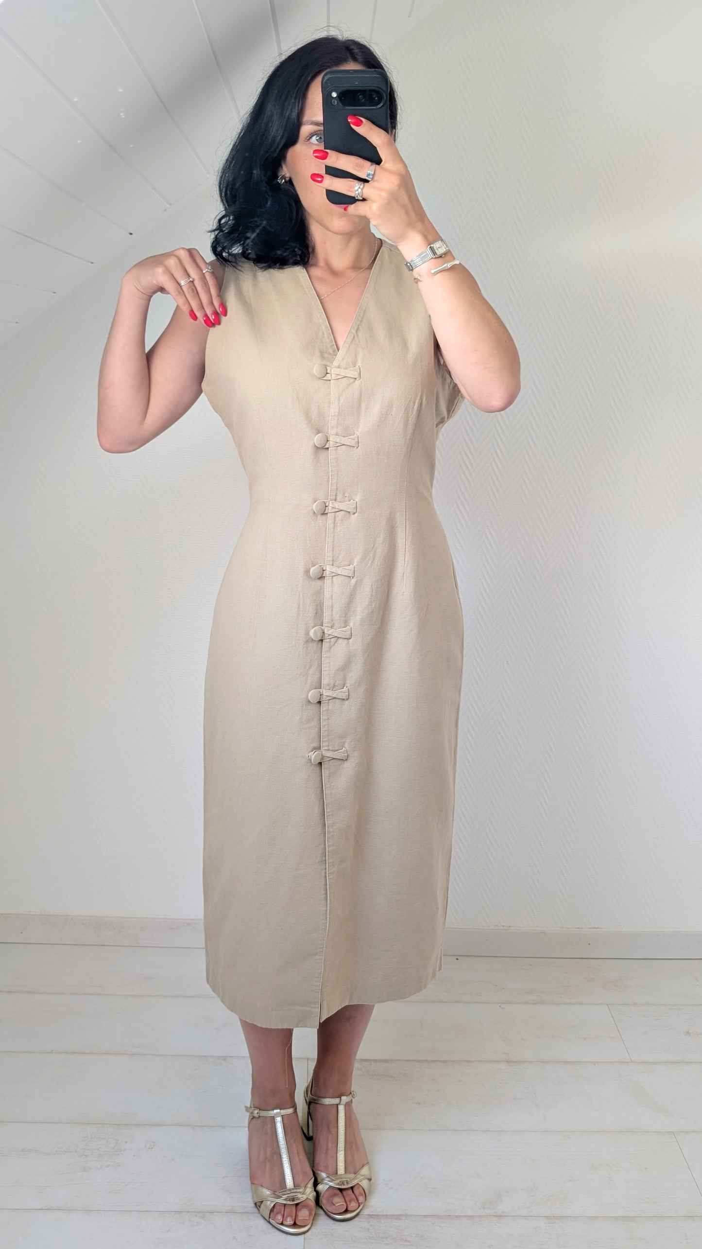 Robe 90s lin et coton T42