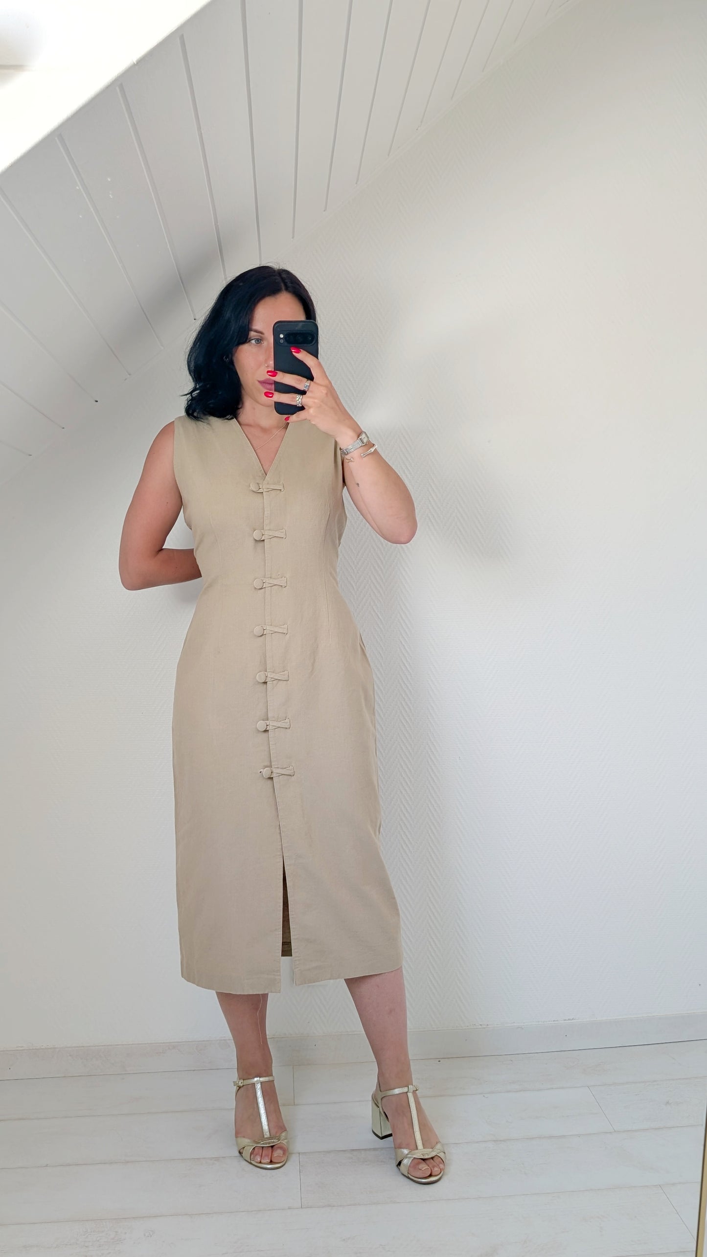 Robe 90s lin et coton T42