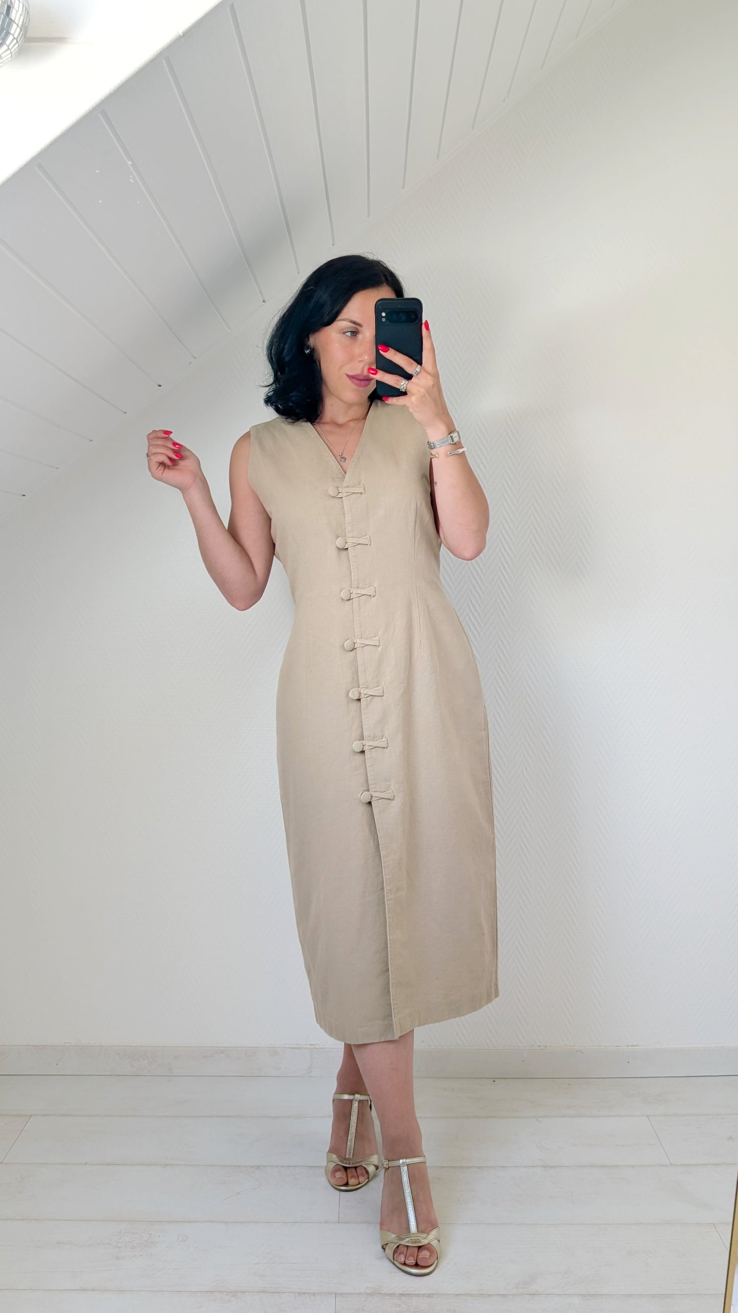 Robe 90s lin et coton T42