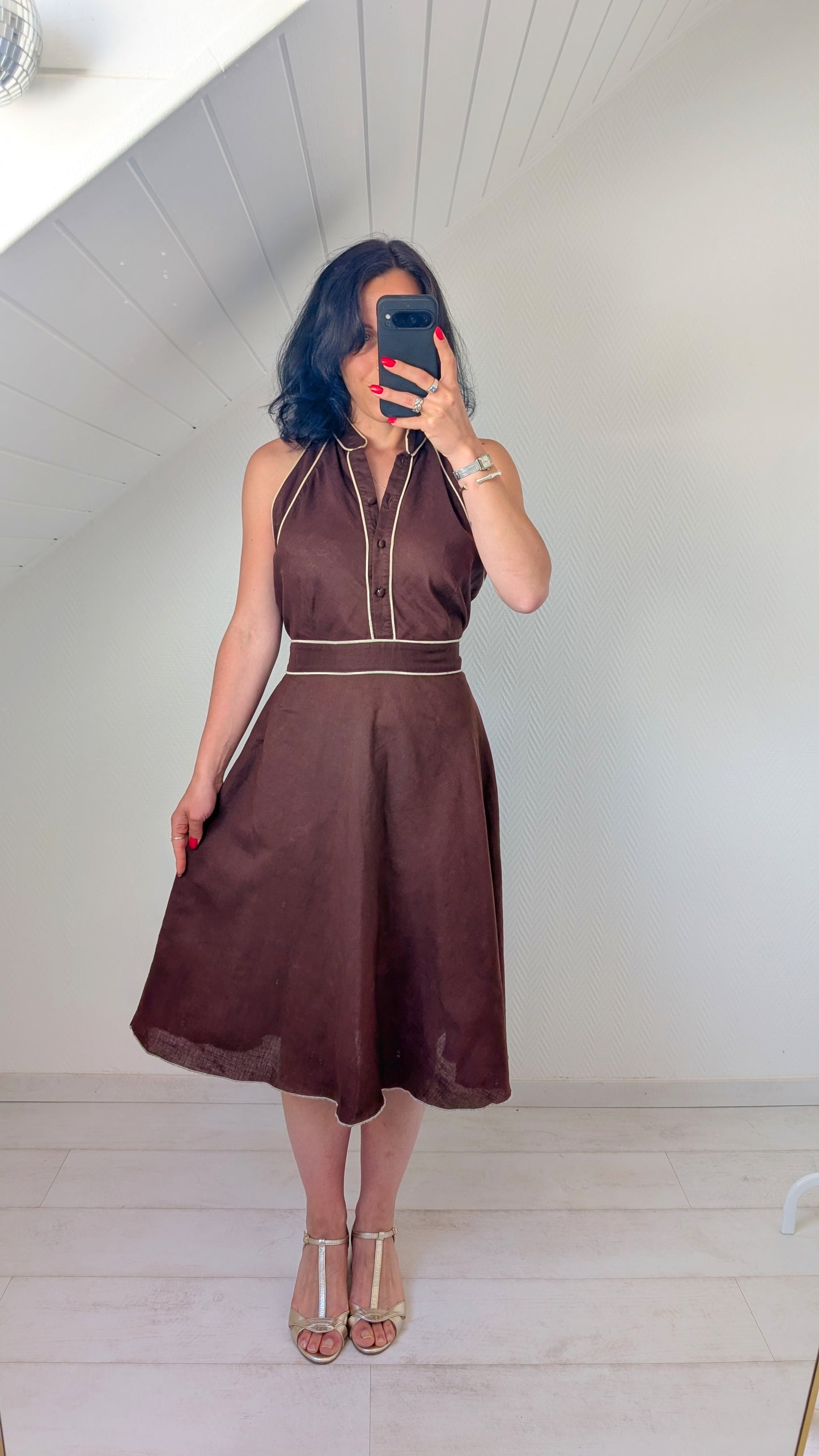 Robe lin et coton T40-42