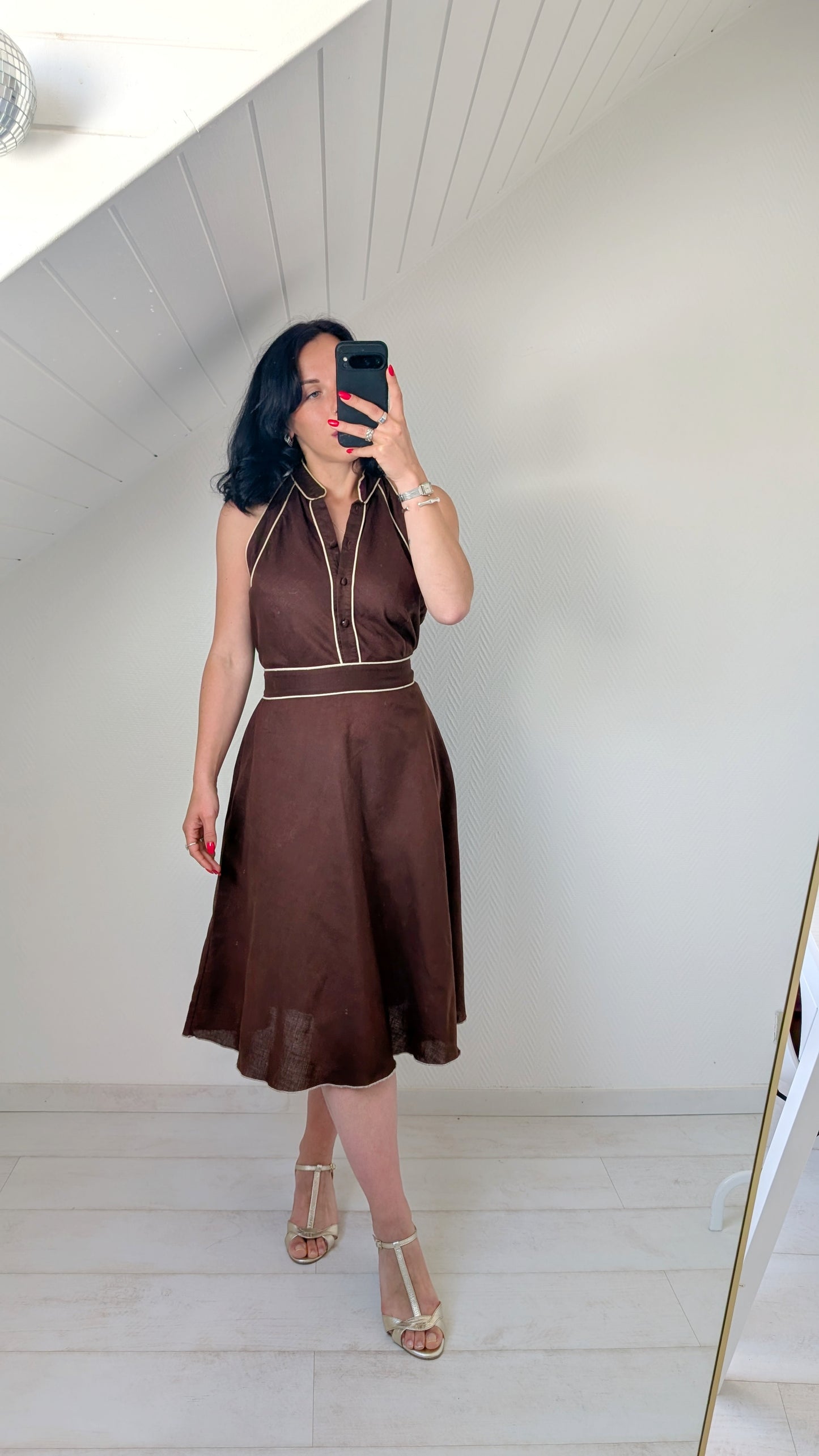 Robe lin et coton T40-42