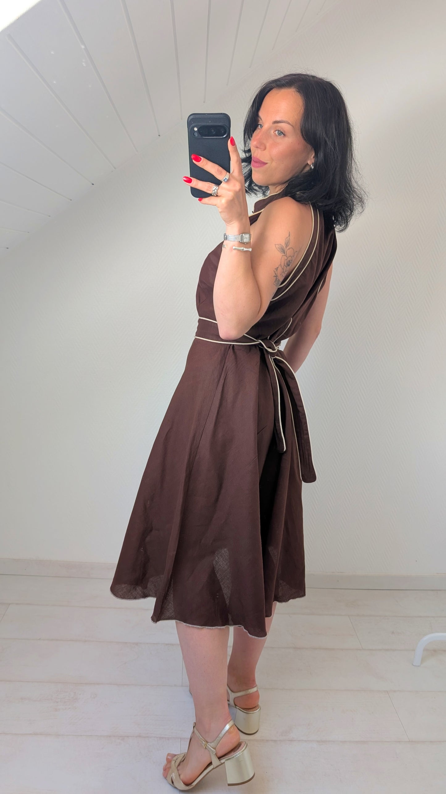 Robe lin et coton T40-42