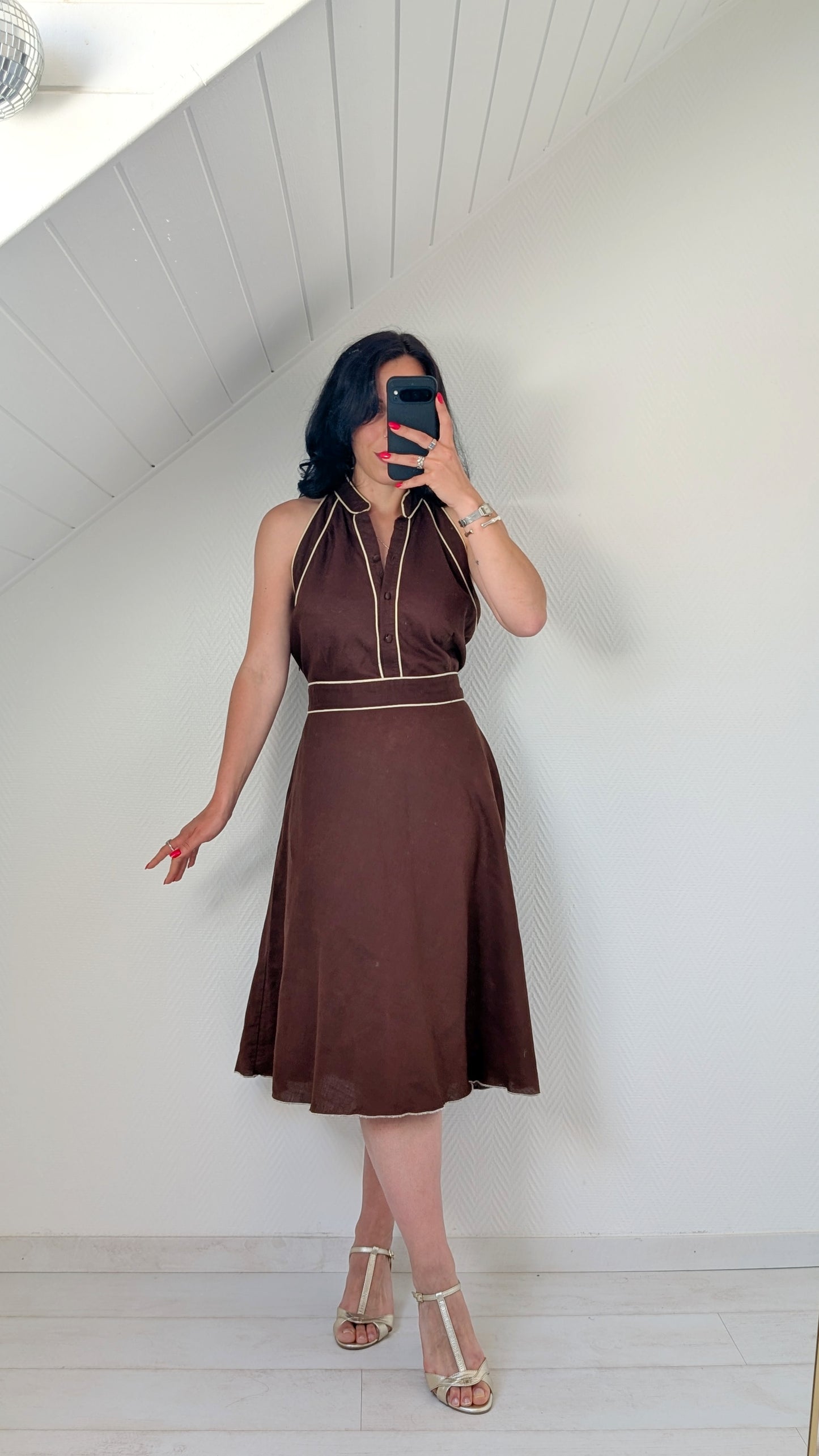 Robe lin et coton T40-42