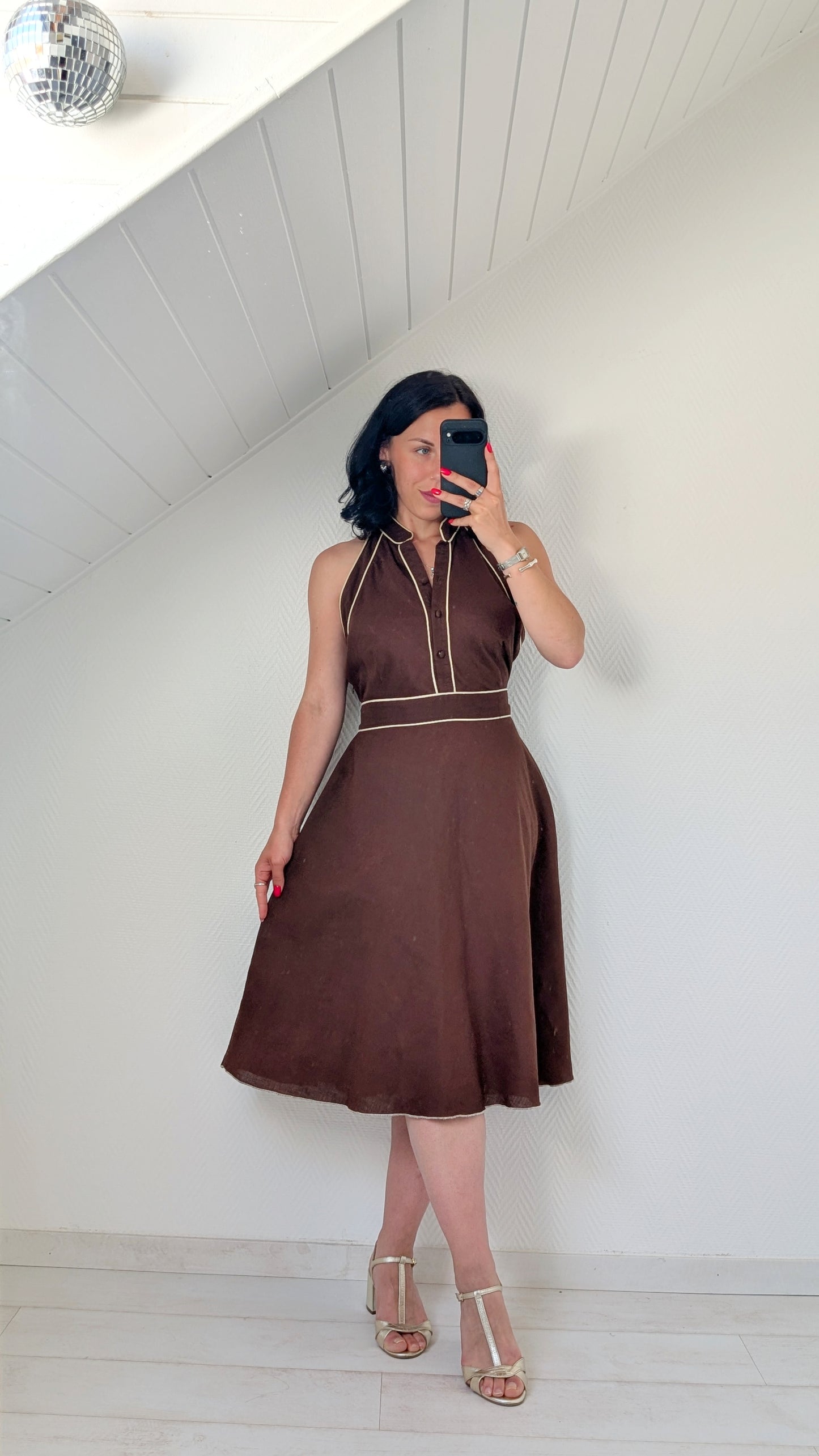 Robe lin et coton T40-42
