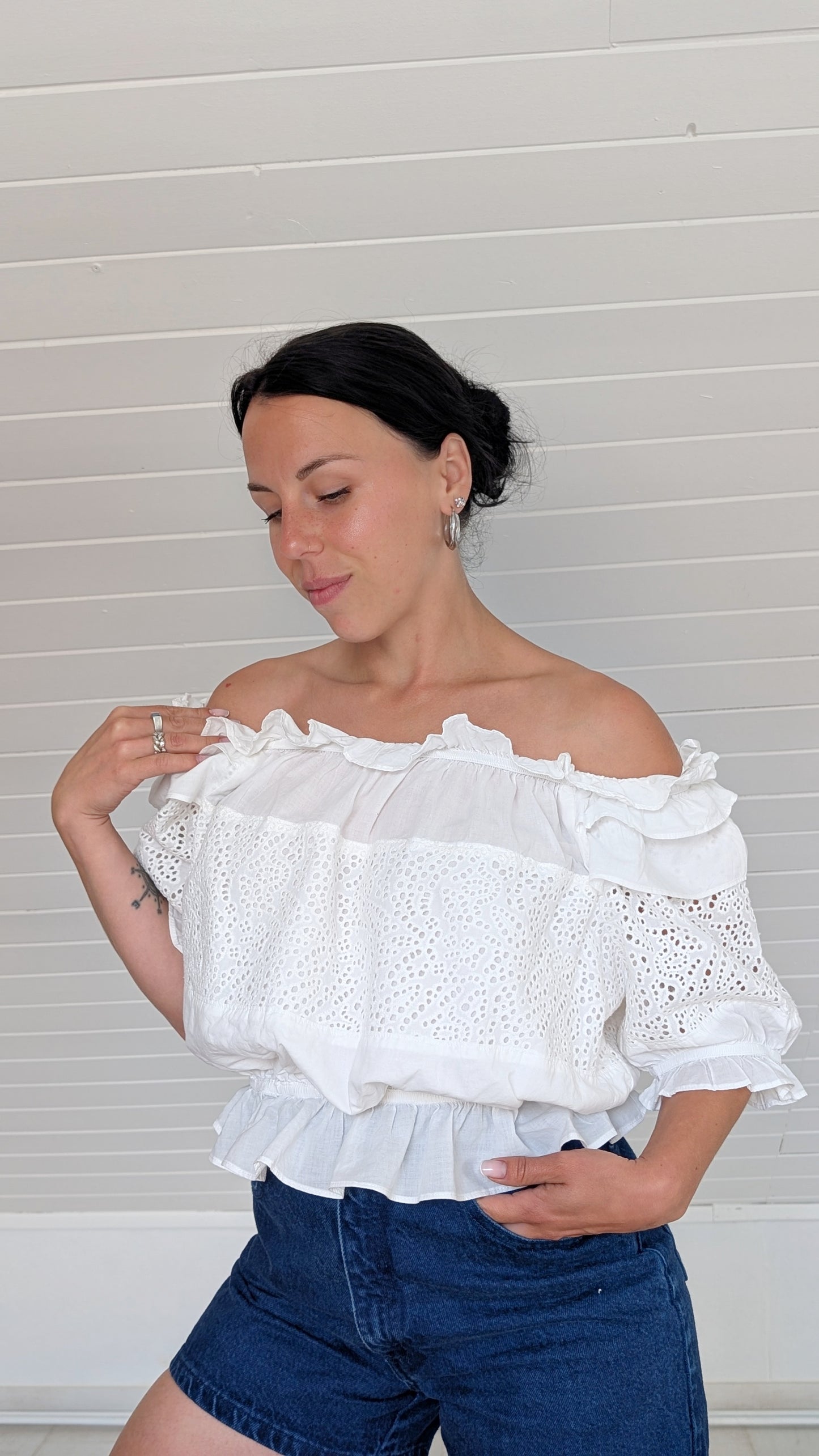 Blouse crop top coton T40-42