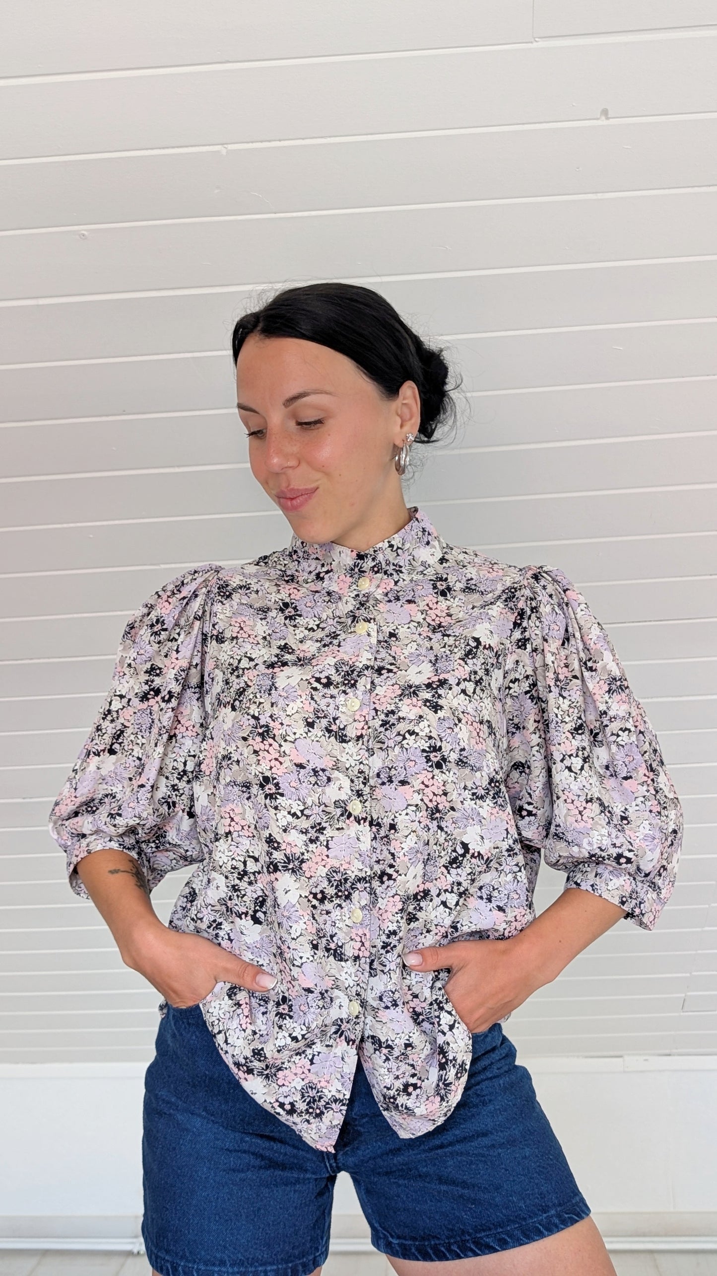 Blouse viscose manches bouffantes T38-40
