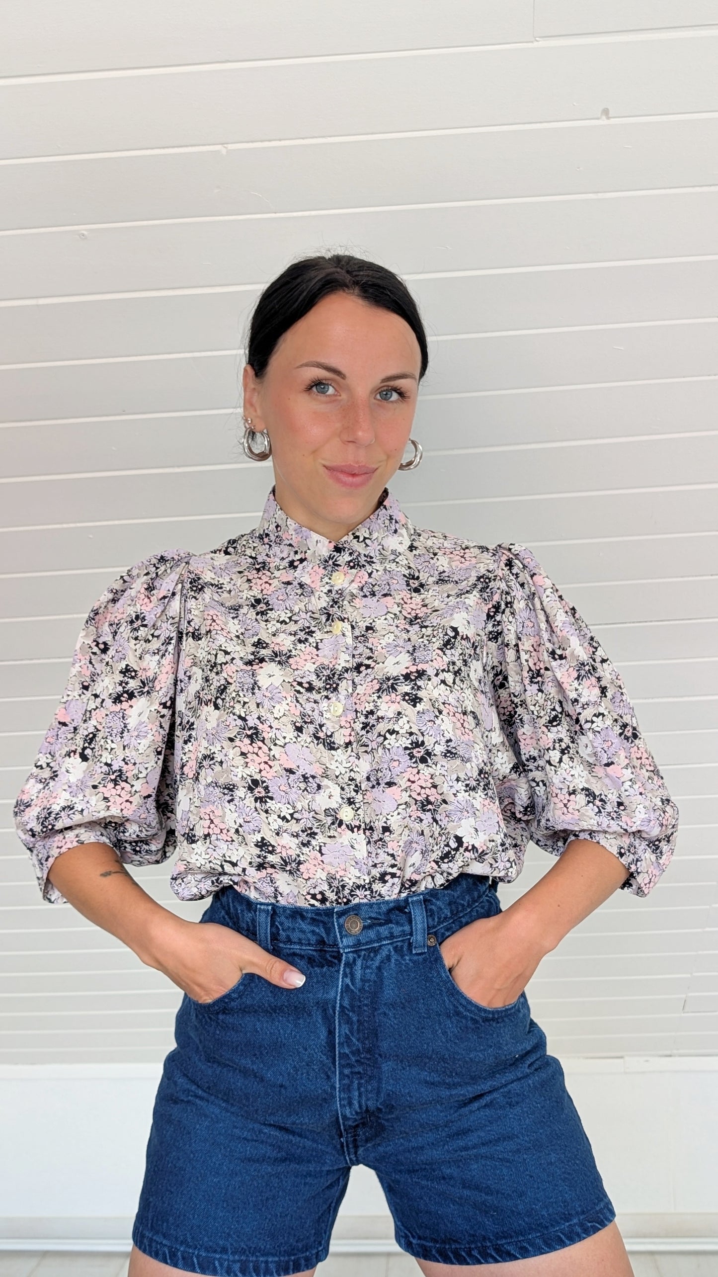 Blouse viscose manches bouffantes T38-40