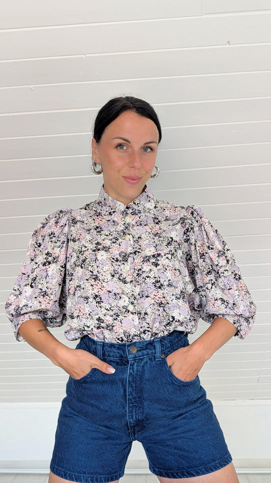 Blouse viscose manches bouffantes T38-40