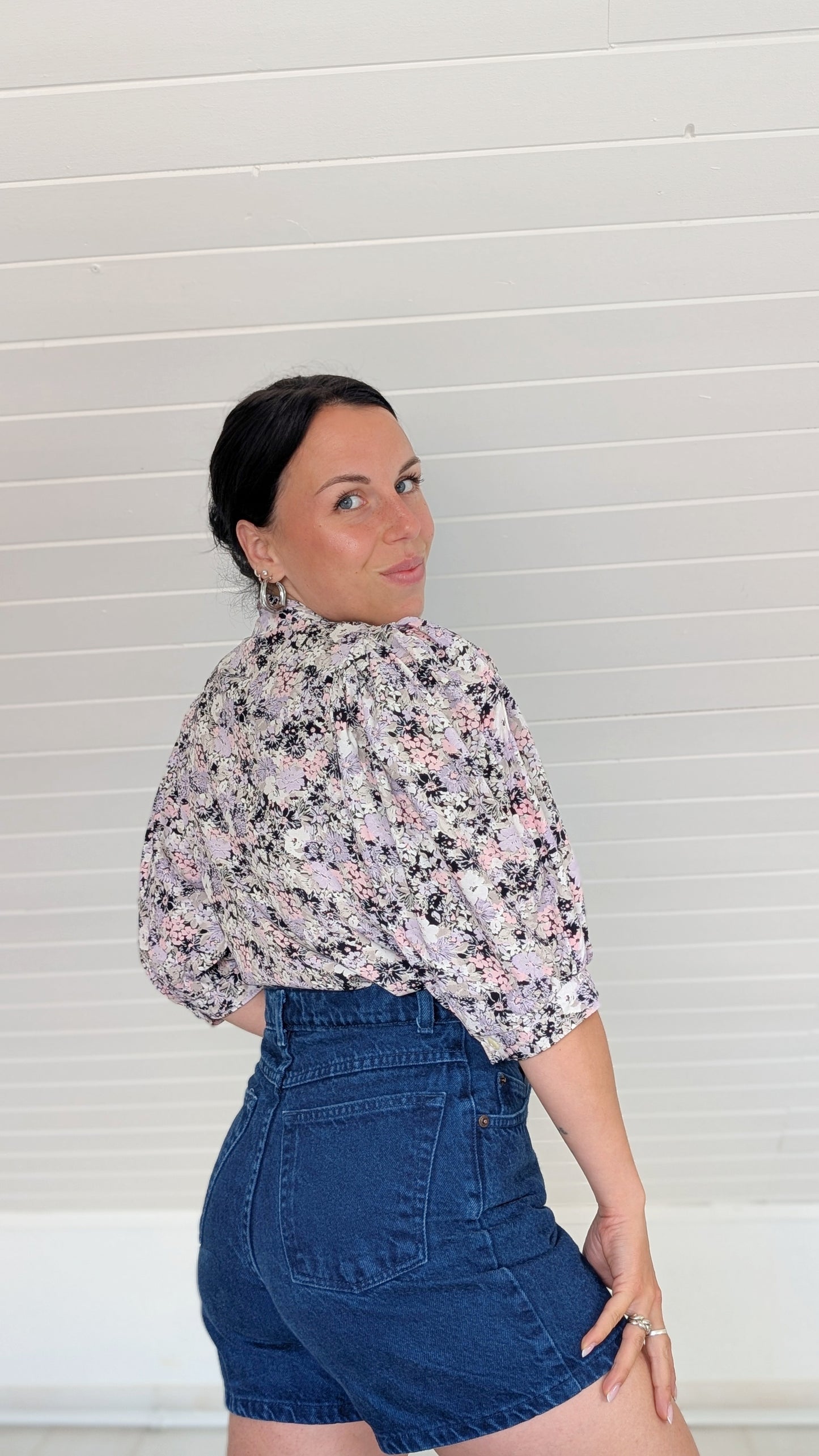 Blouse viscose manches bouffantes T38-40