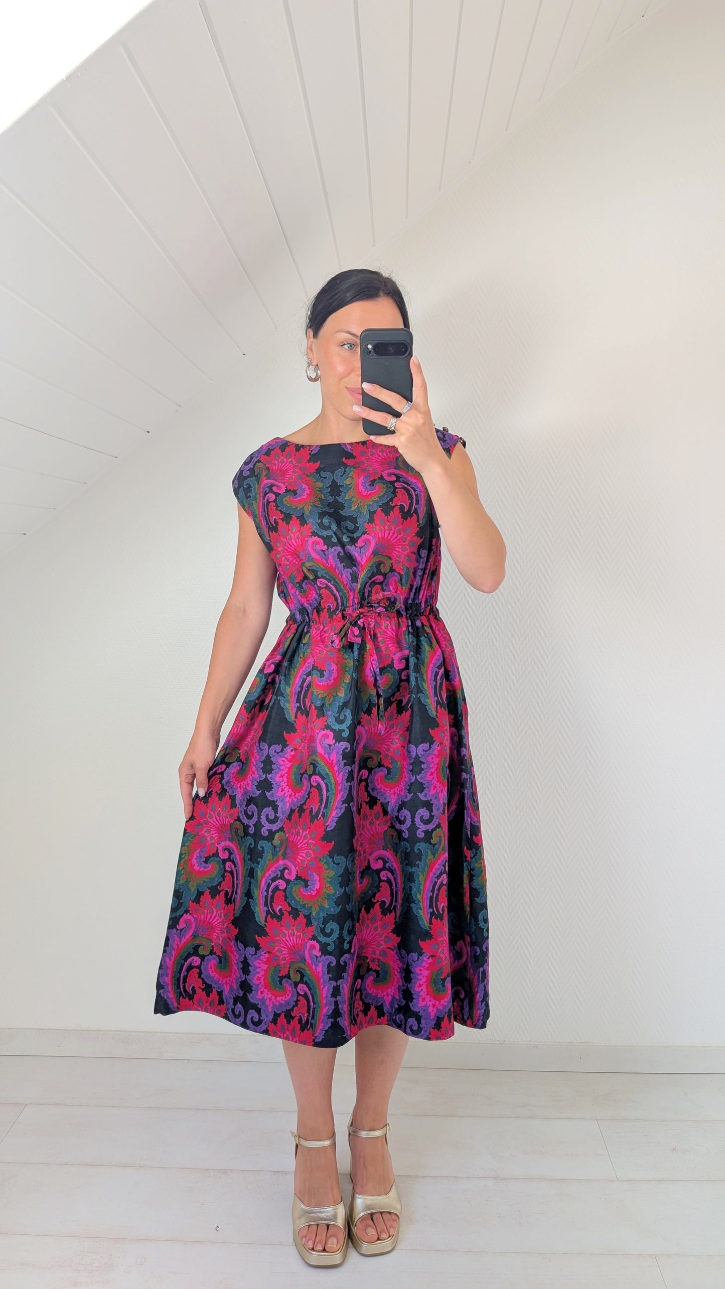 Robe 70s soie sauvage T40-42