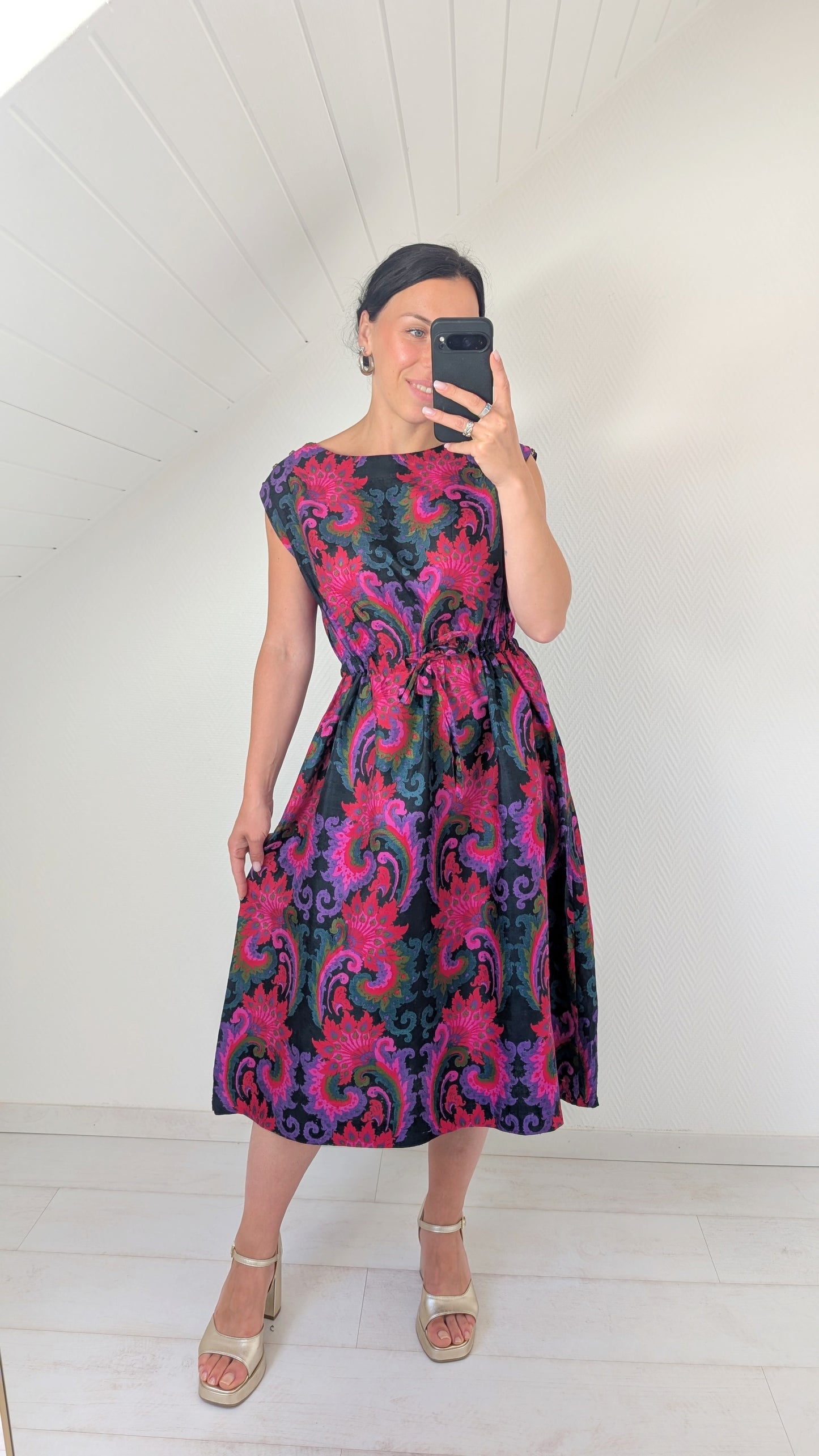 Robe 70s soie sauvage T40-42