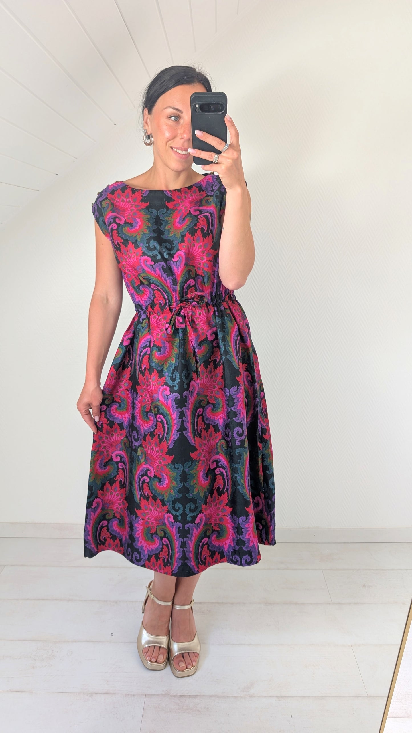 Robe 70s soie sauvage T40-42