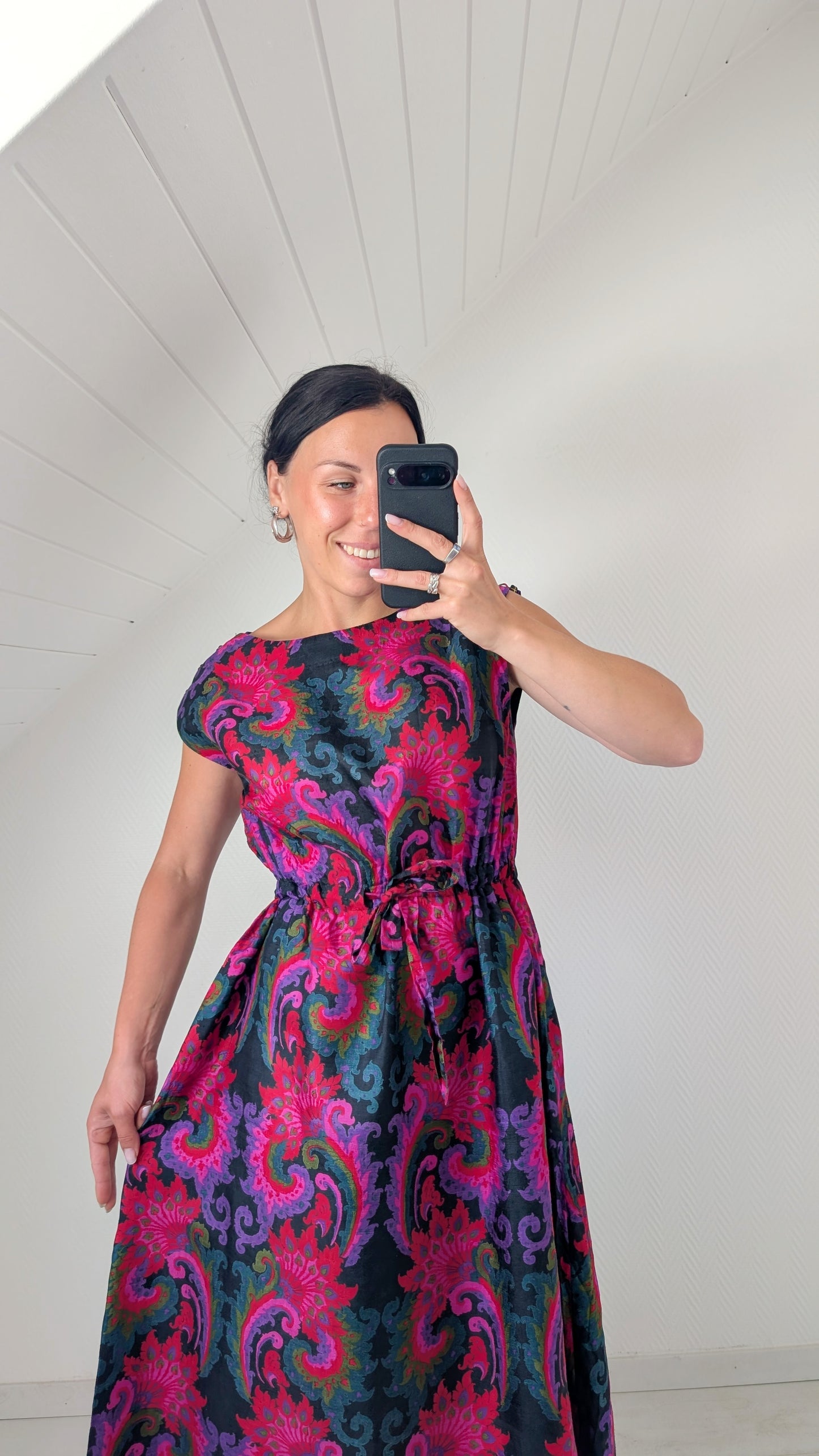 Robe 70s soie sauvage T40-42