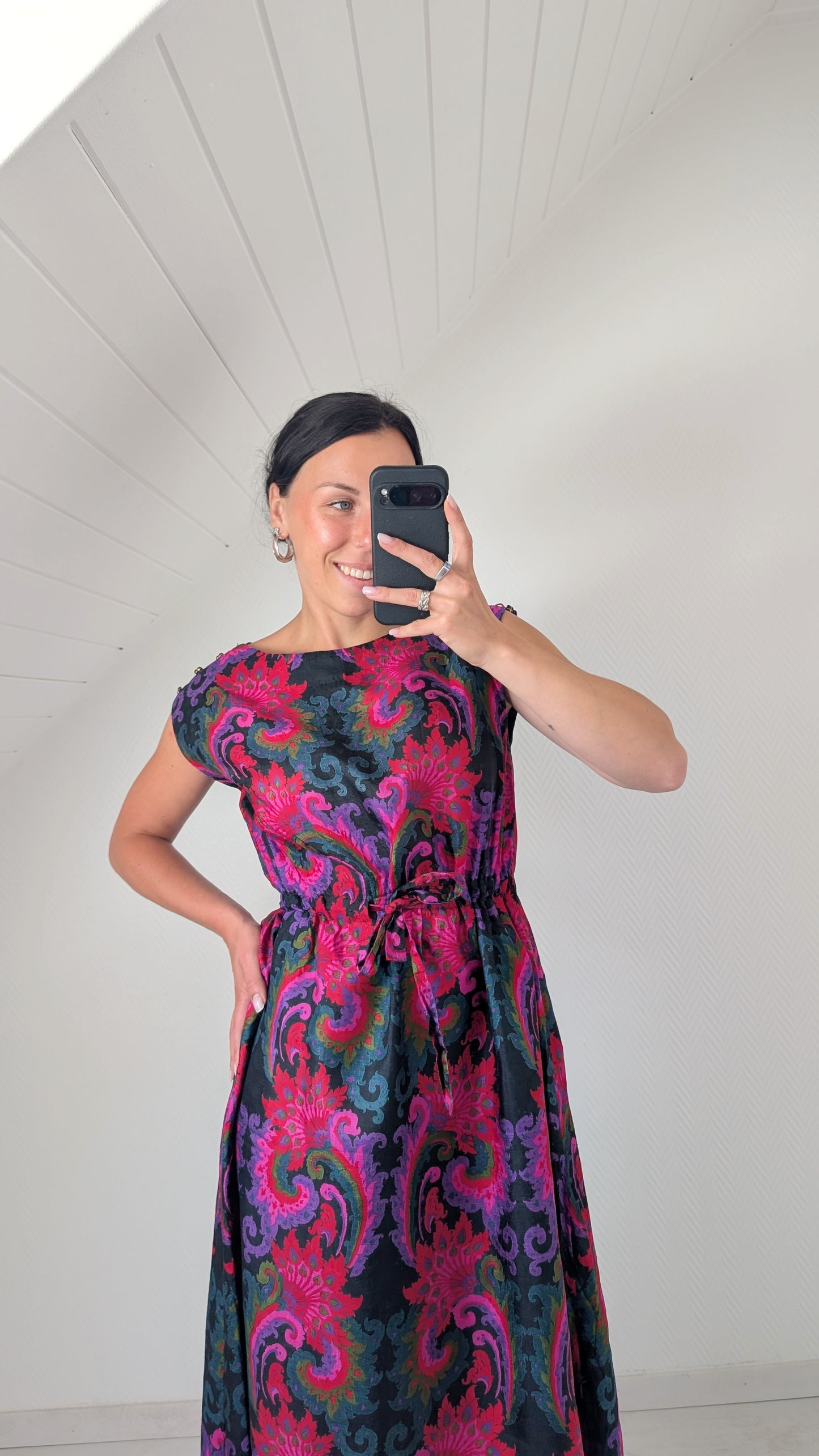 Robe 70s soie sauvage T40-42