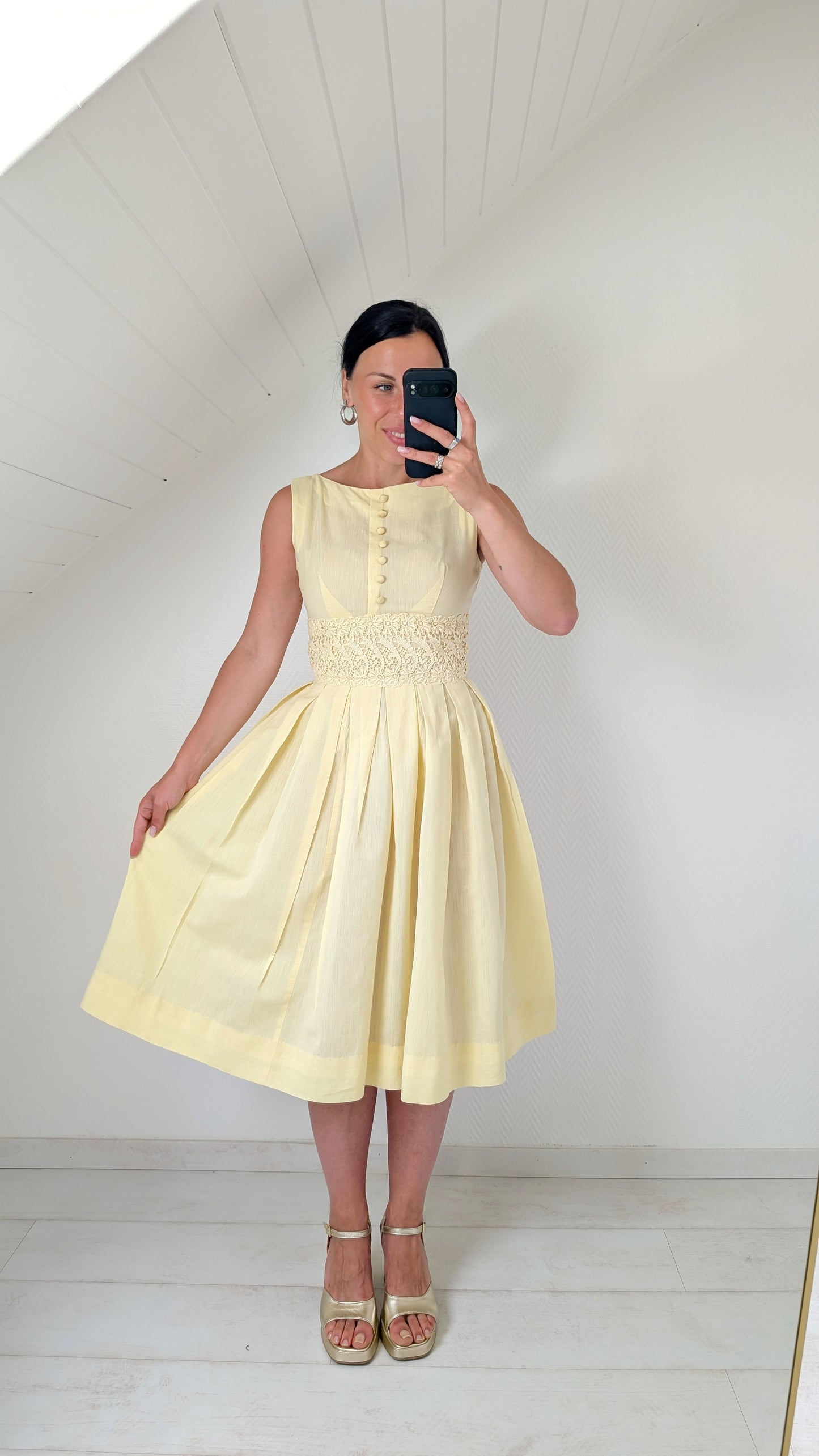 Robe 50s coton faite main T36